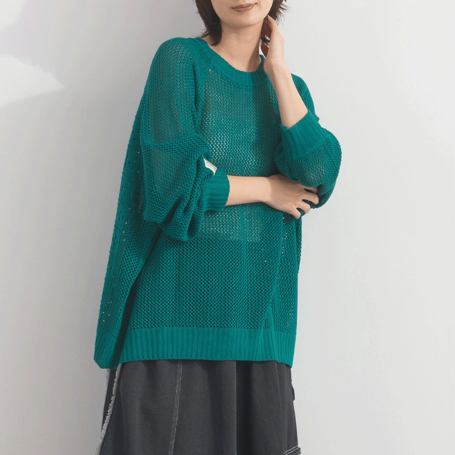 【ETONET限定】iriey 2WAY透かし編みカーデ - 画像29