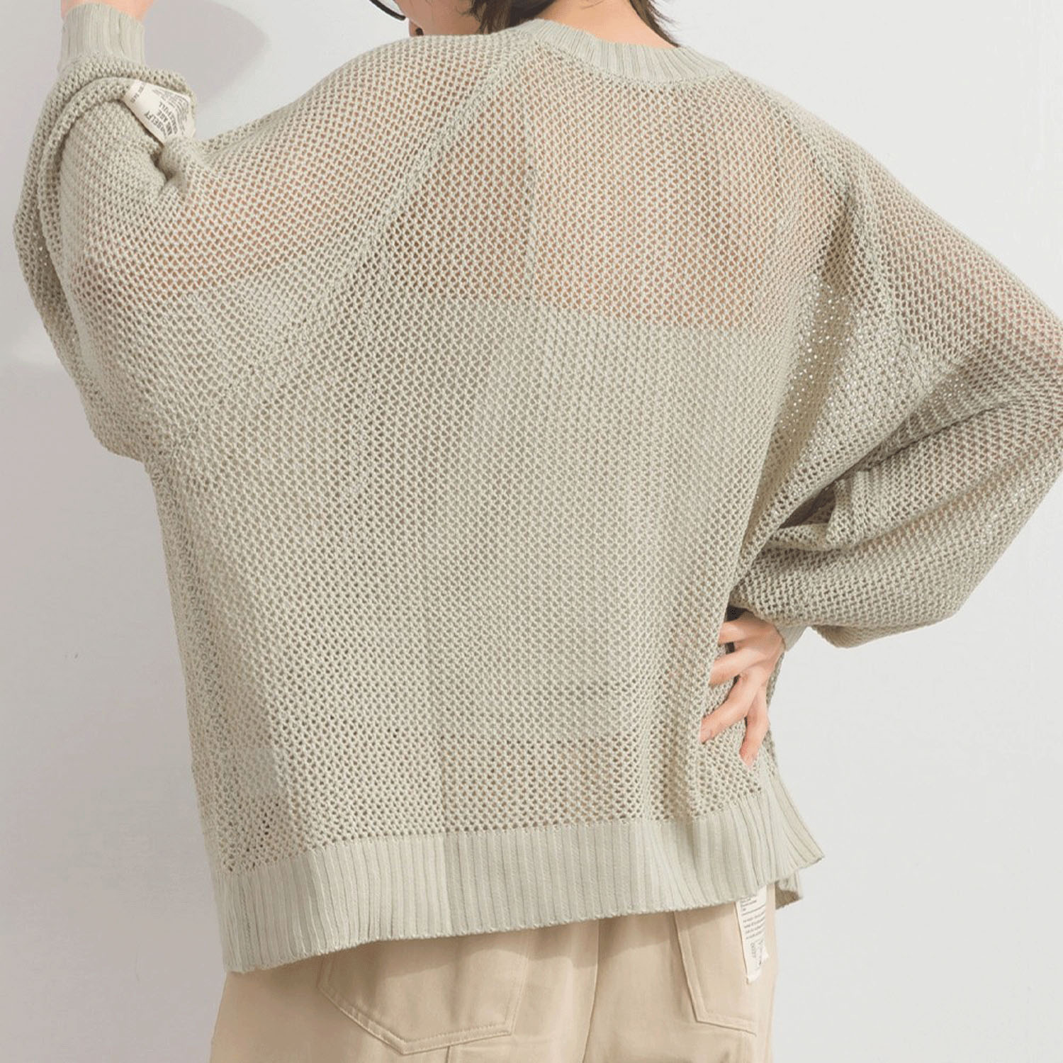 【ETONET限定】iriey 2WAY透かし編みカーデ - 画像5