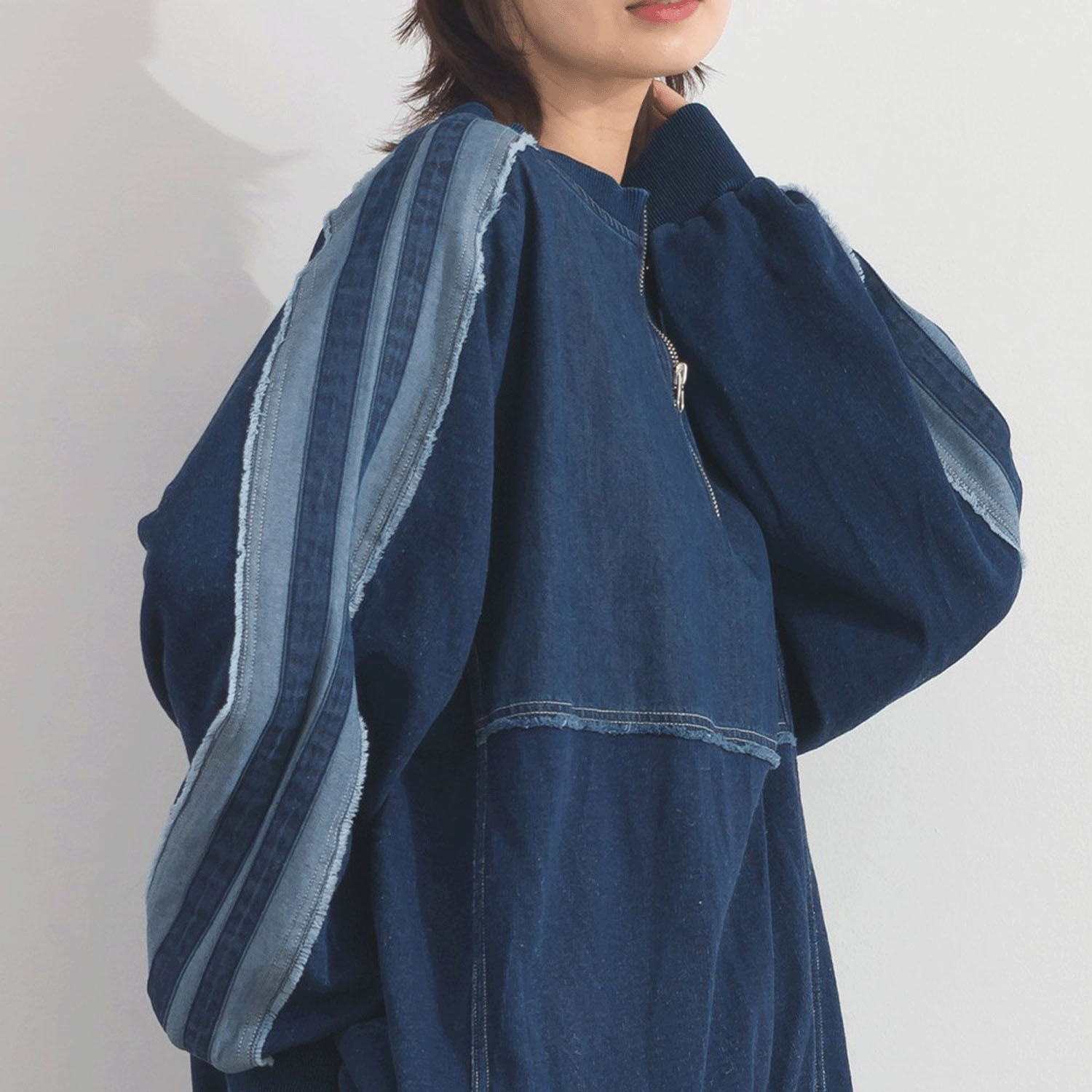 【ETONET限定】iriey 裏毛インディゴ染めラインPO - 画像15