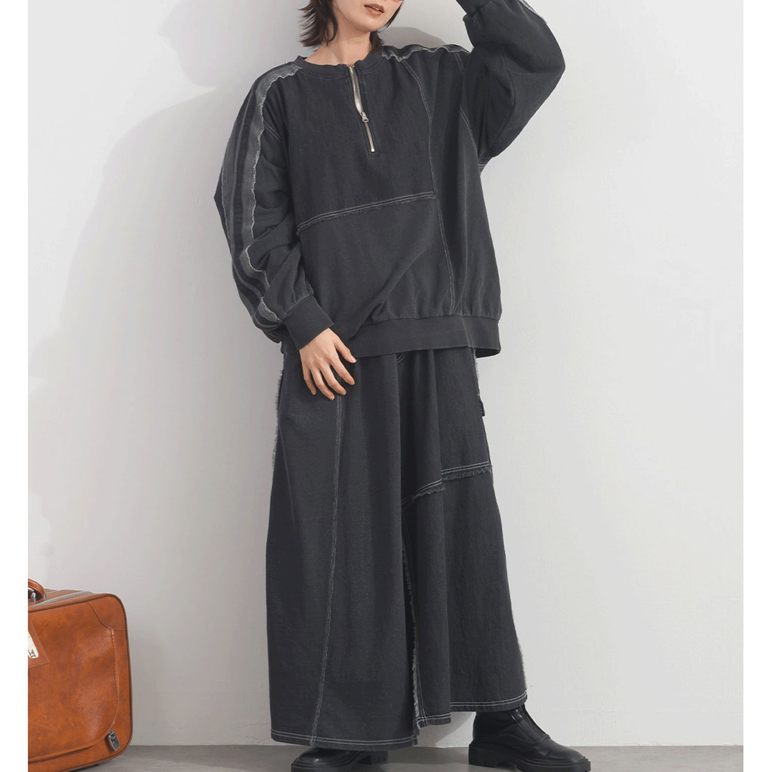 【ETONET限定】iriey 裏毛インディゴ染めラインPO - 画像8