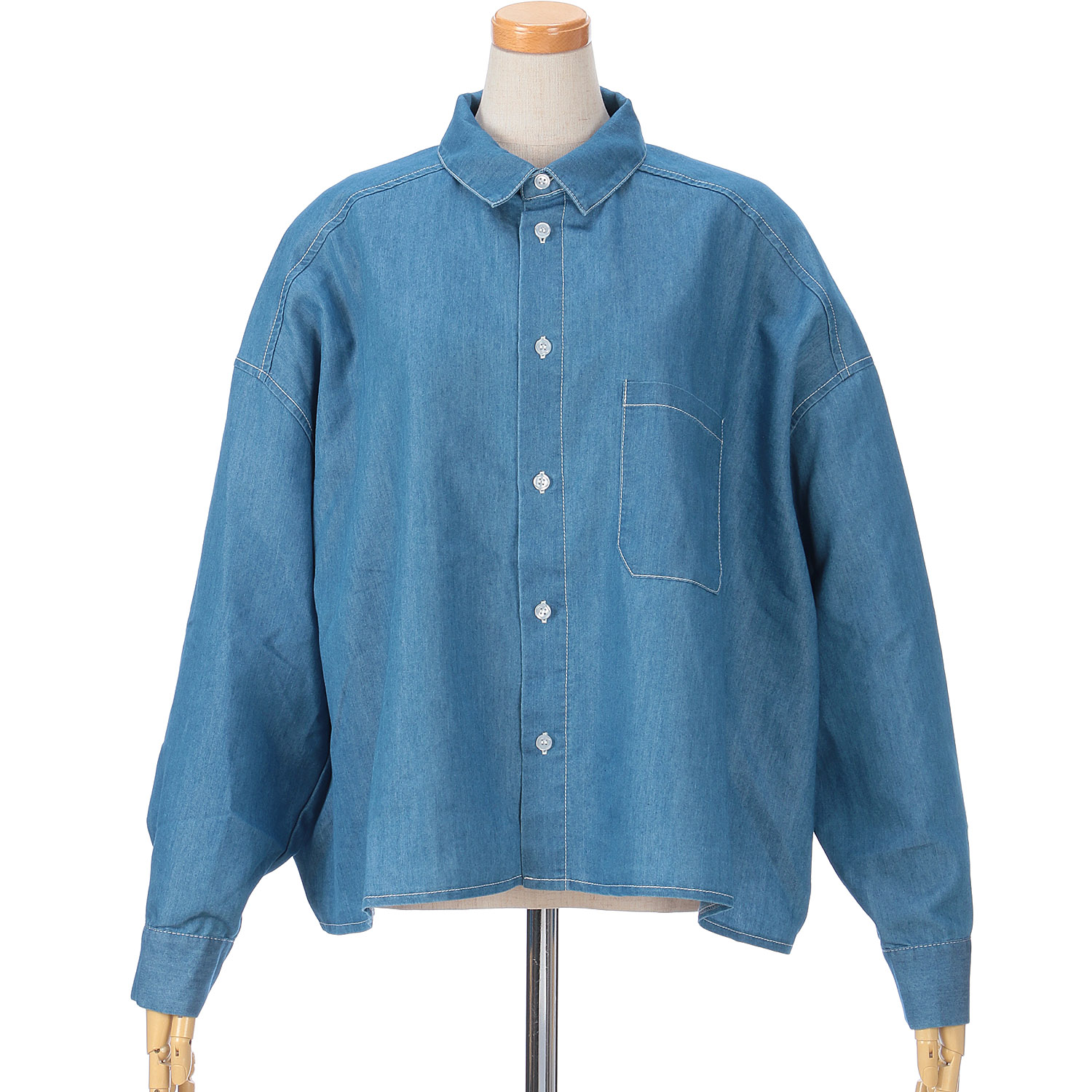 GENTIL デニムショート丈シャツ - 画像2