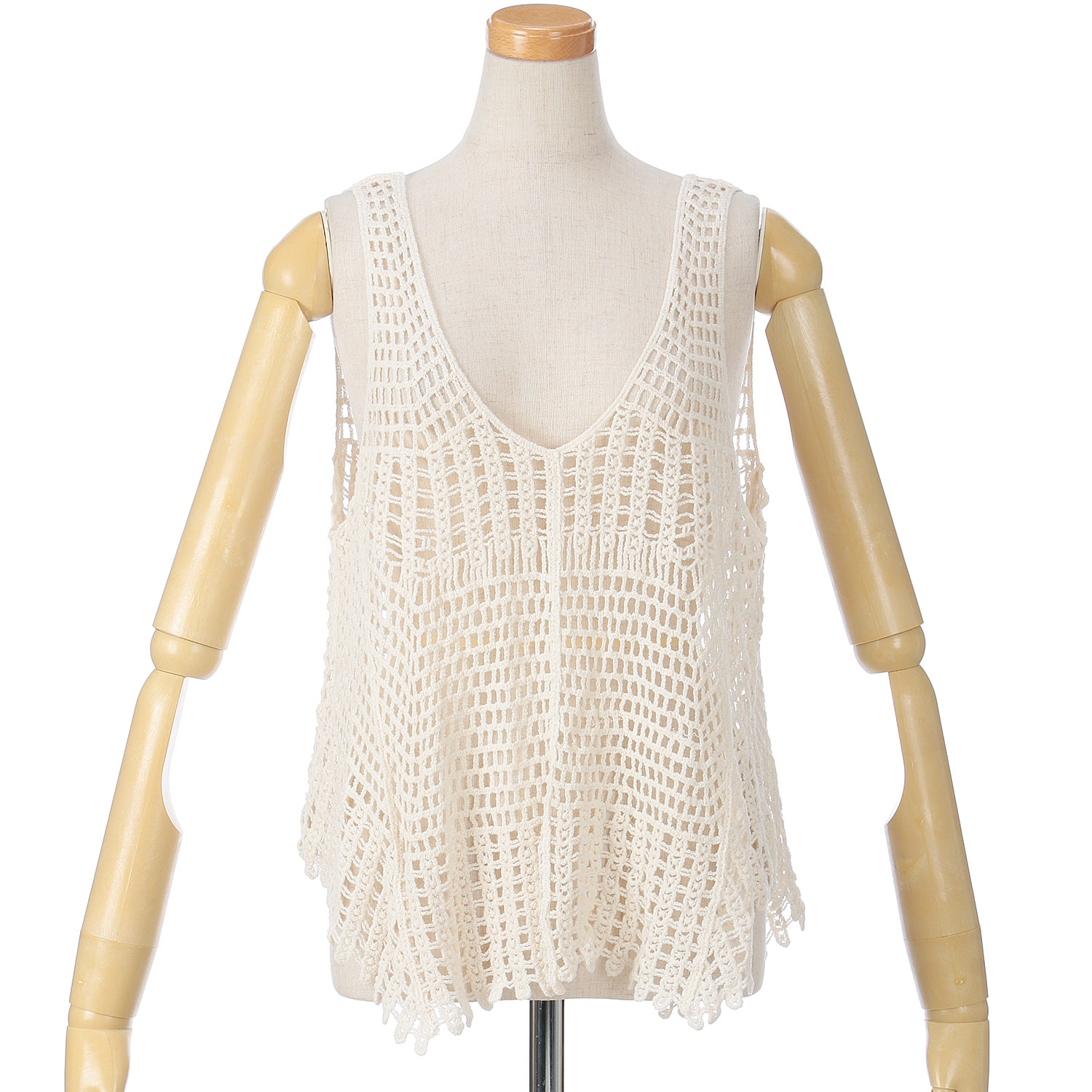 GENTIL かぎ針風レースキャミソール - 画像2