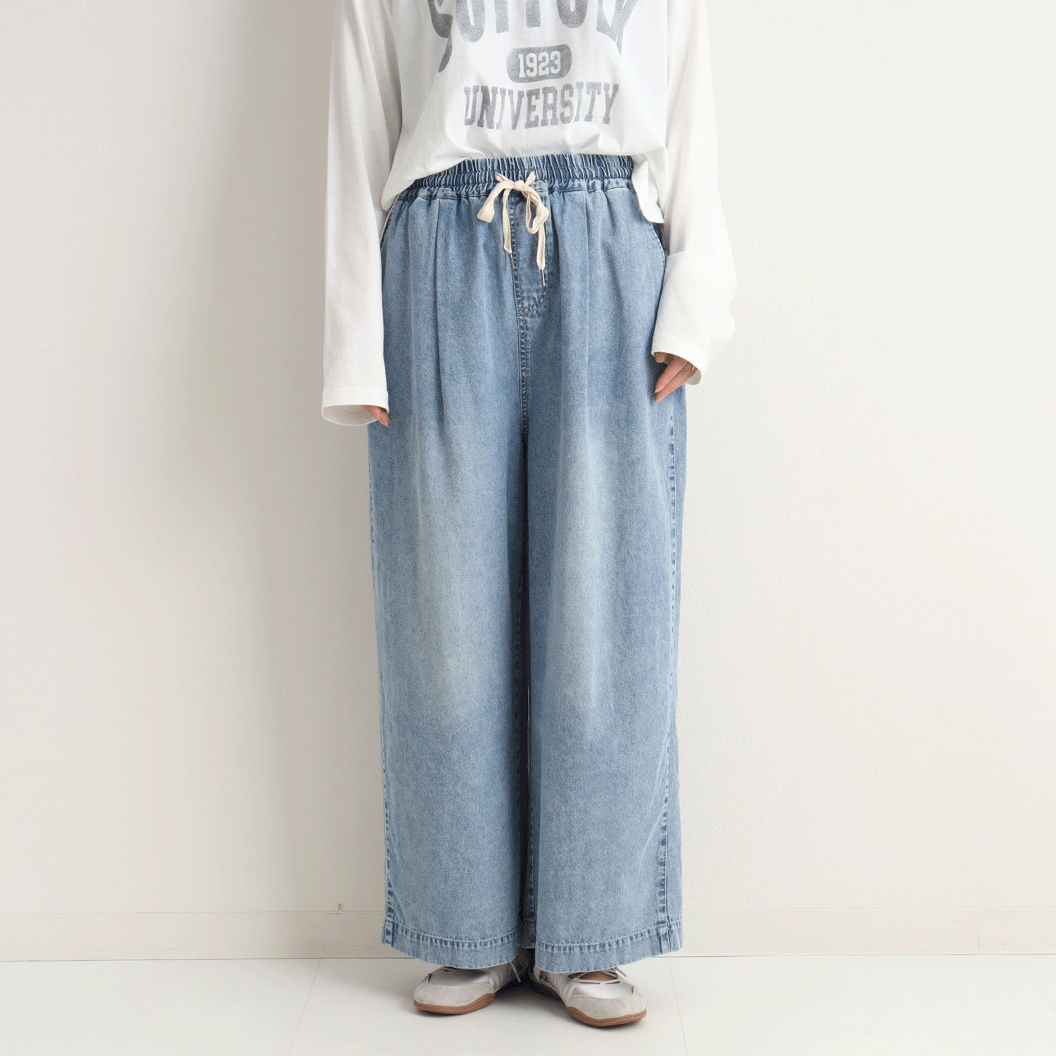 【Insta Live】le colis  6．5oz デニムタックイージーパンツ - 画像3