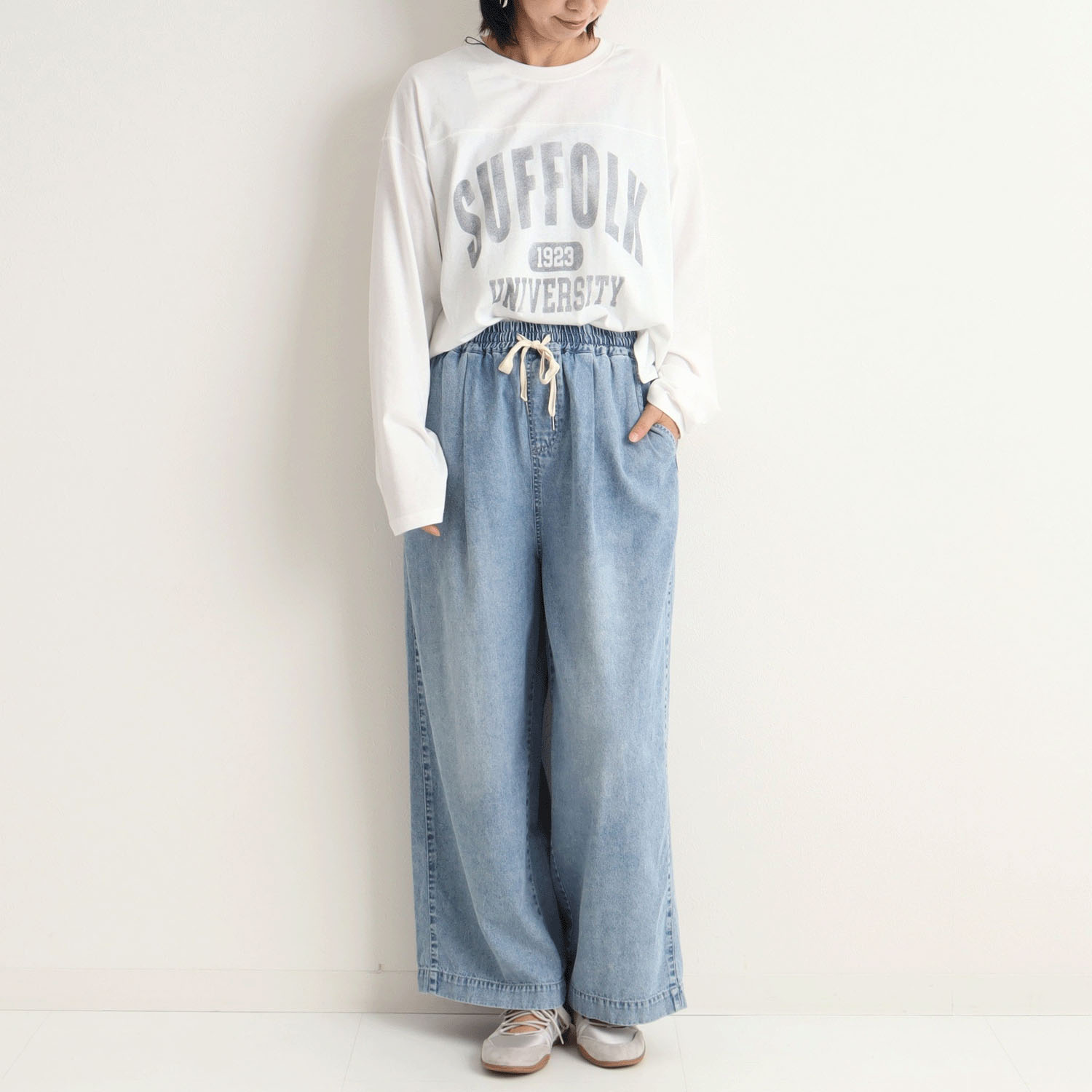 【Insta Live】le colis  6．5oz デニムタックイージーパンツ - 画像4