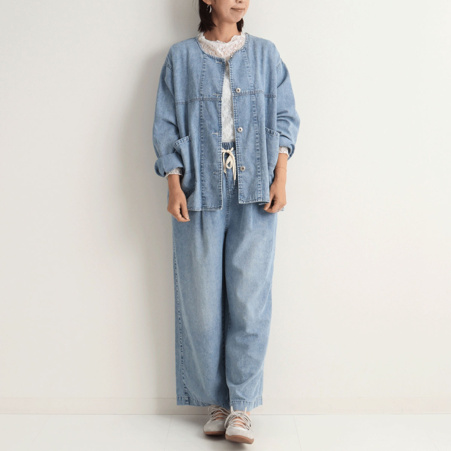 【Insta Live】le colis  6．5oz デニムタックイージーパンツ - 画像6