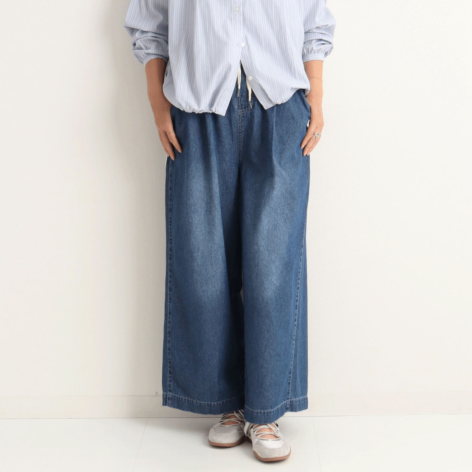 【Insta Live】le colis  6．5oz デニムタックイージーパンツ - 画像10