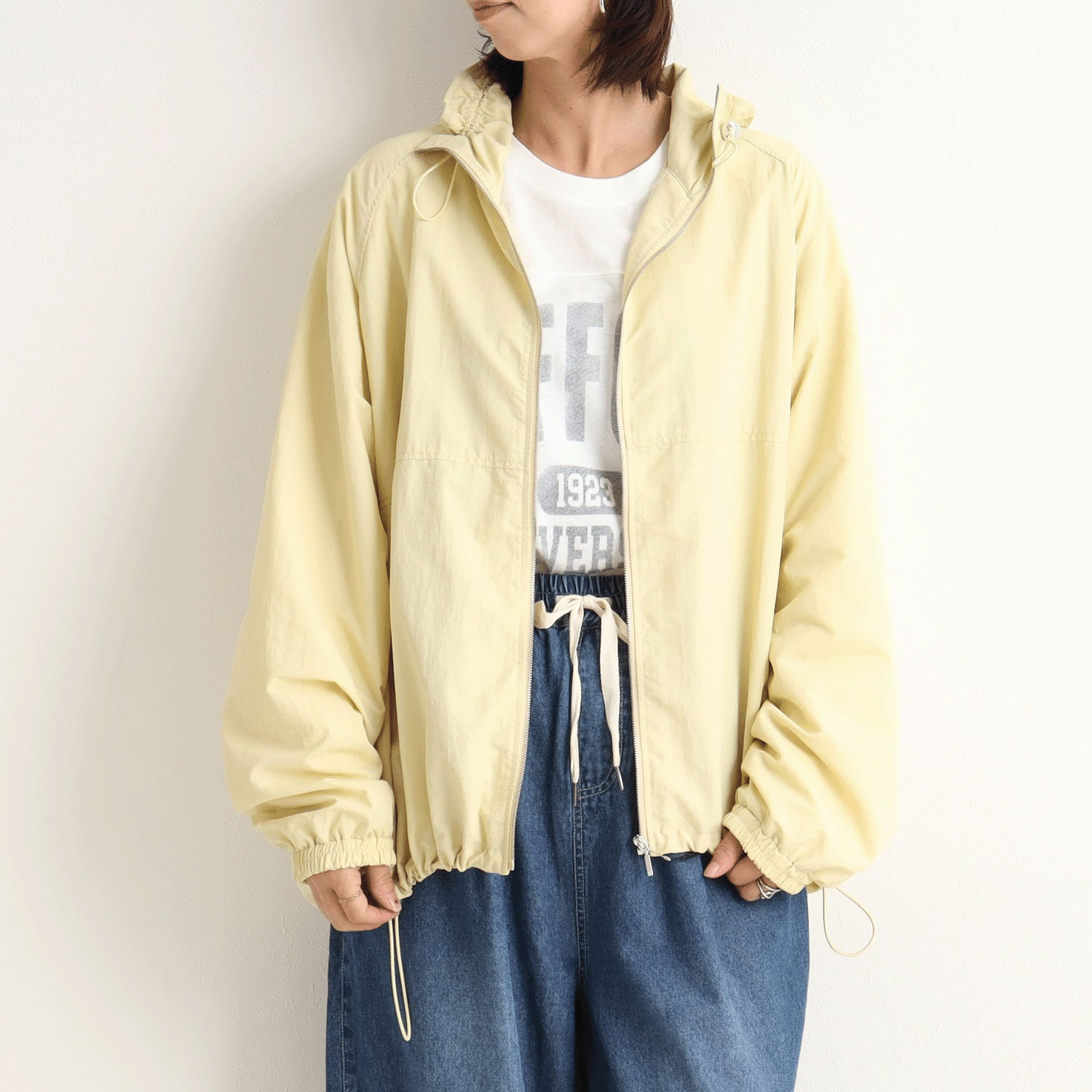 【Insta Live】le colis  ワッシャーナイロンラグランブルゾン