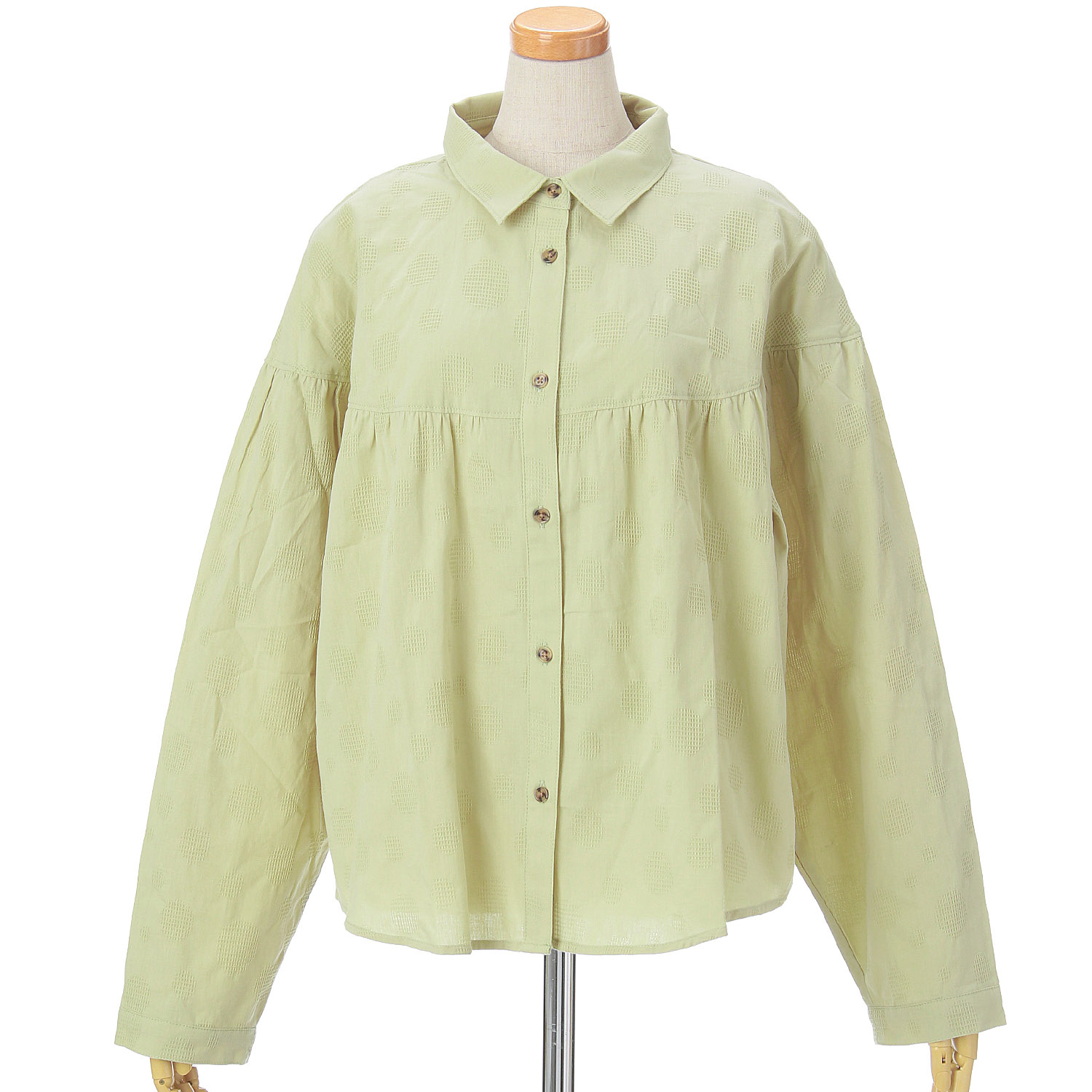 le colis  ランダムドットジャカード切替シャツ - 画像7