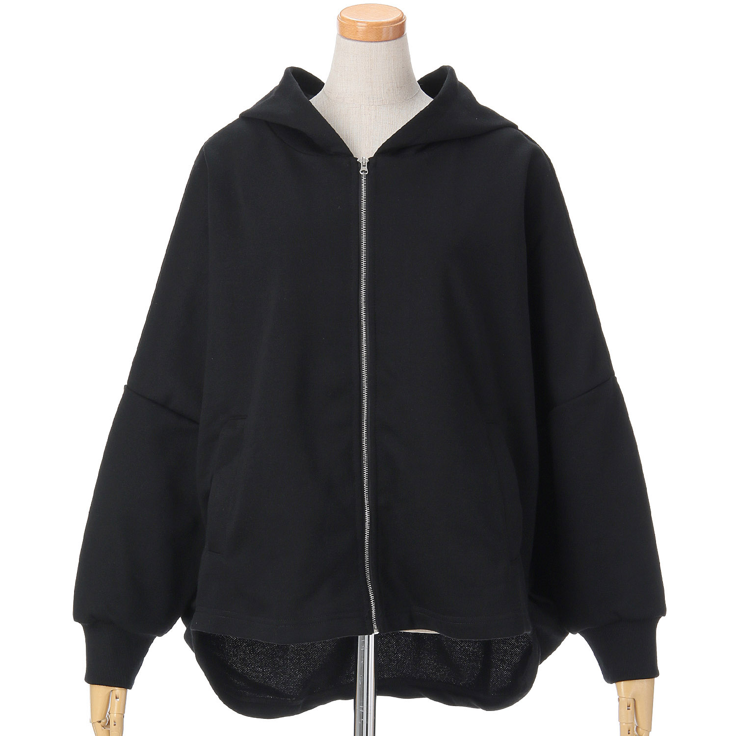 le colis  TC裏毛ドルマンフードZIPパーカー - 画像2