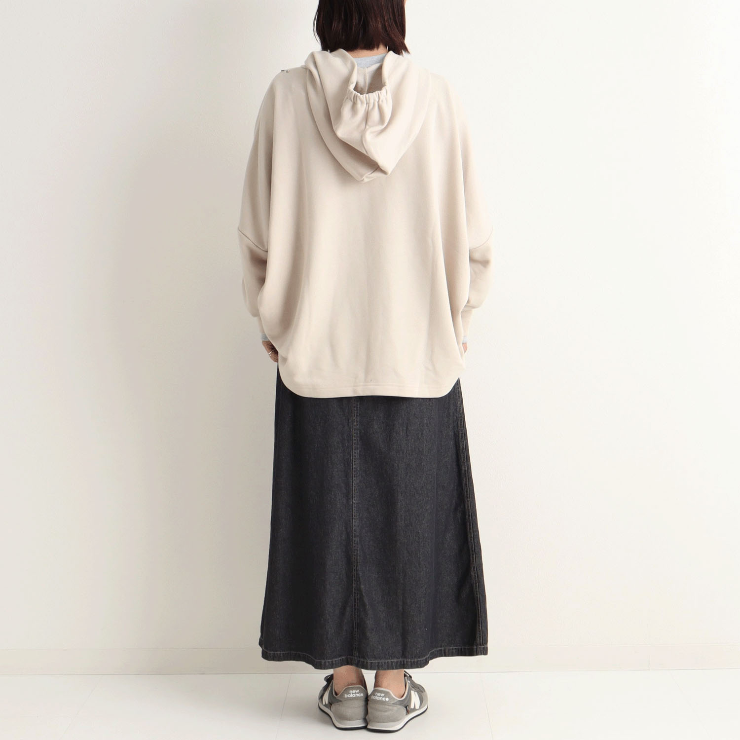 le colis  TC裏毛ドルマンフードZIPパーカー - 画像5