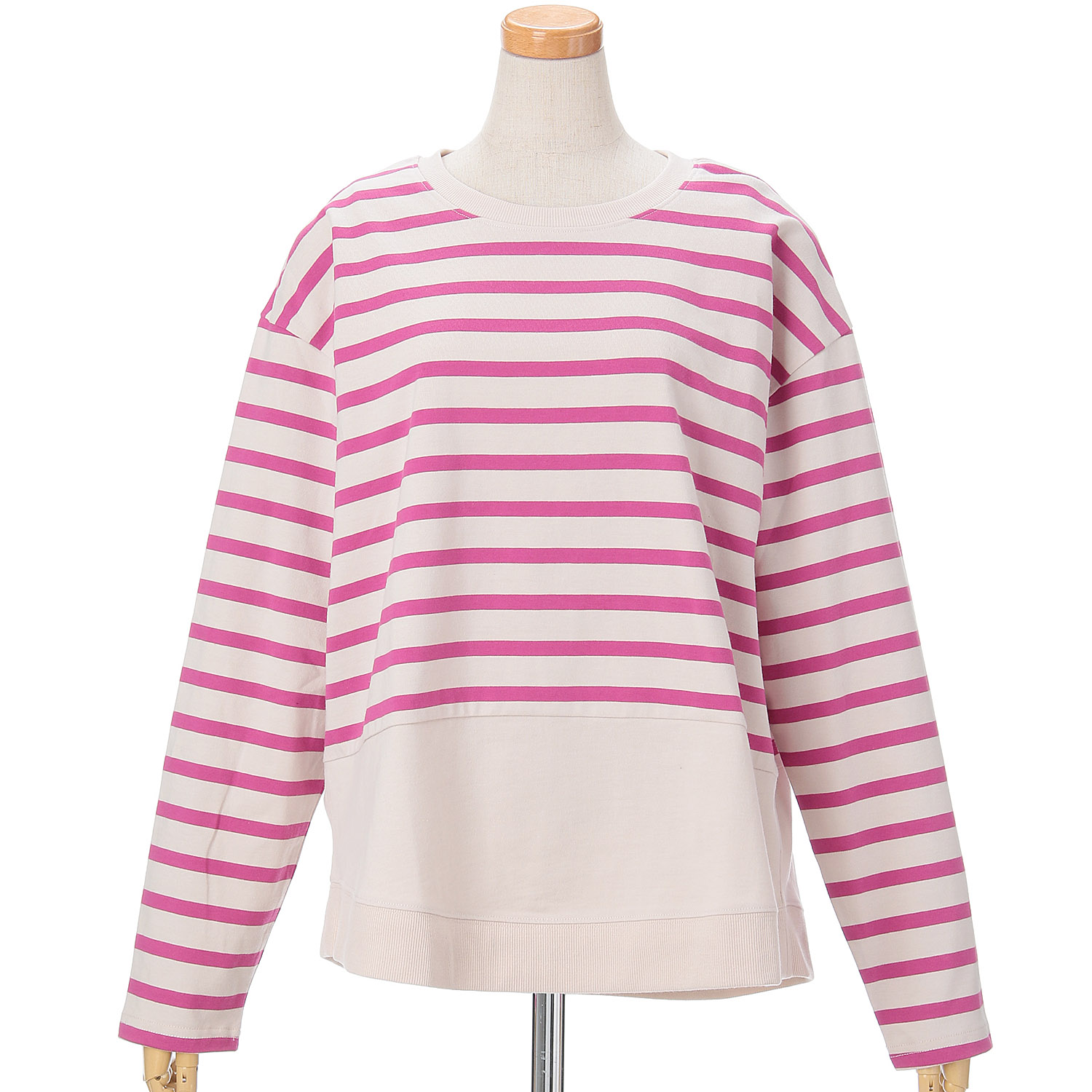 le colis  裾切替えボーダーまるプルオーバー - 画像1