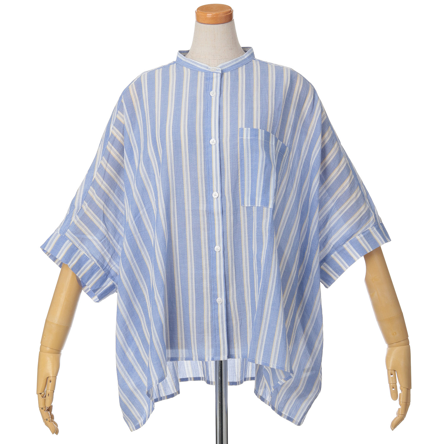 le colis ラティスボイルドルマンシャツ5分袖 - 画像7