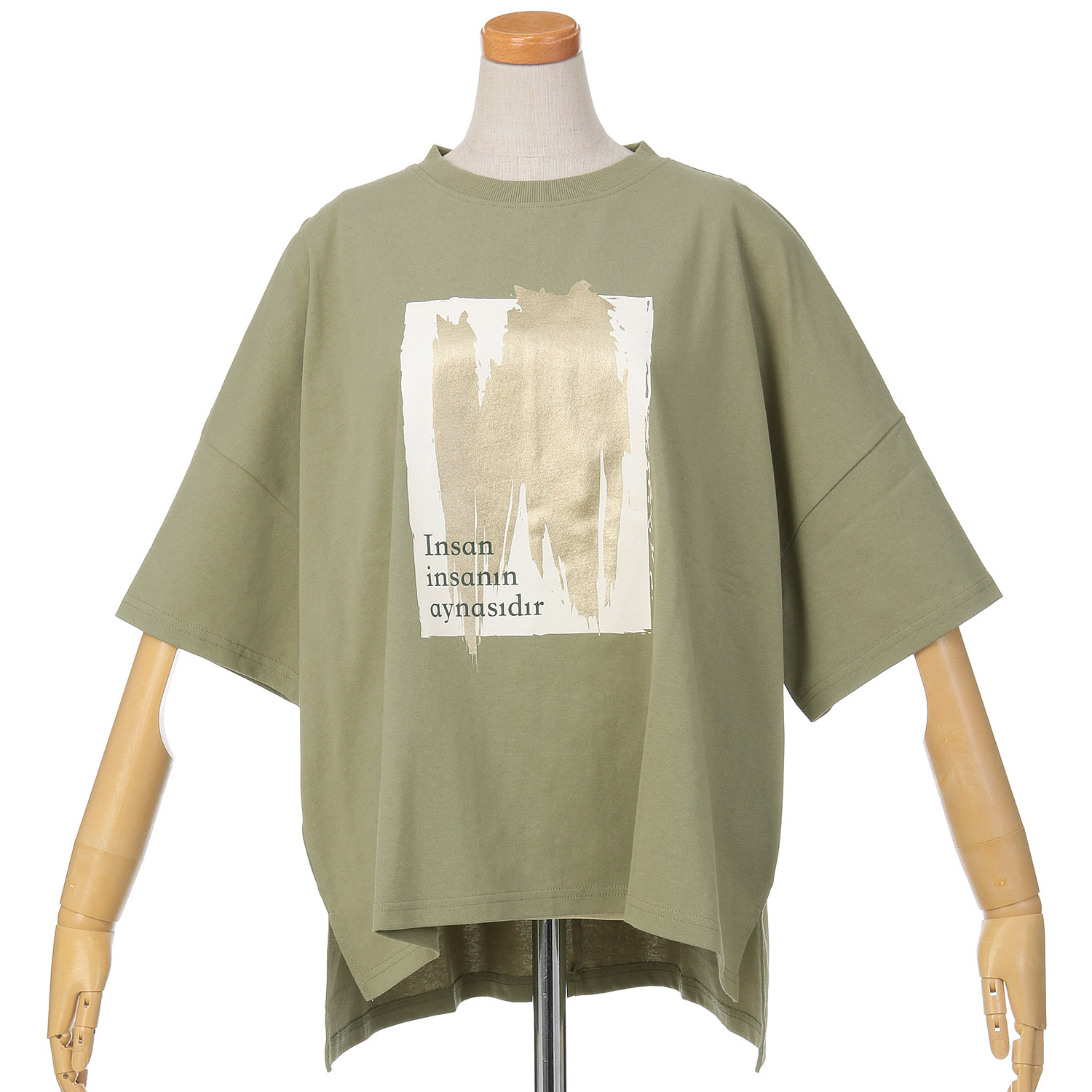 le colis ドライタッチ天竺箔プリントロゴTEE - 画像7