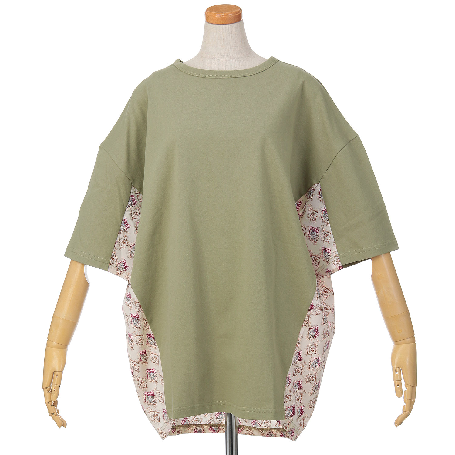 le colis ドライタッチ天竺後ろ切替えTEE6分袖 - 画像7