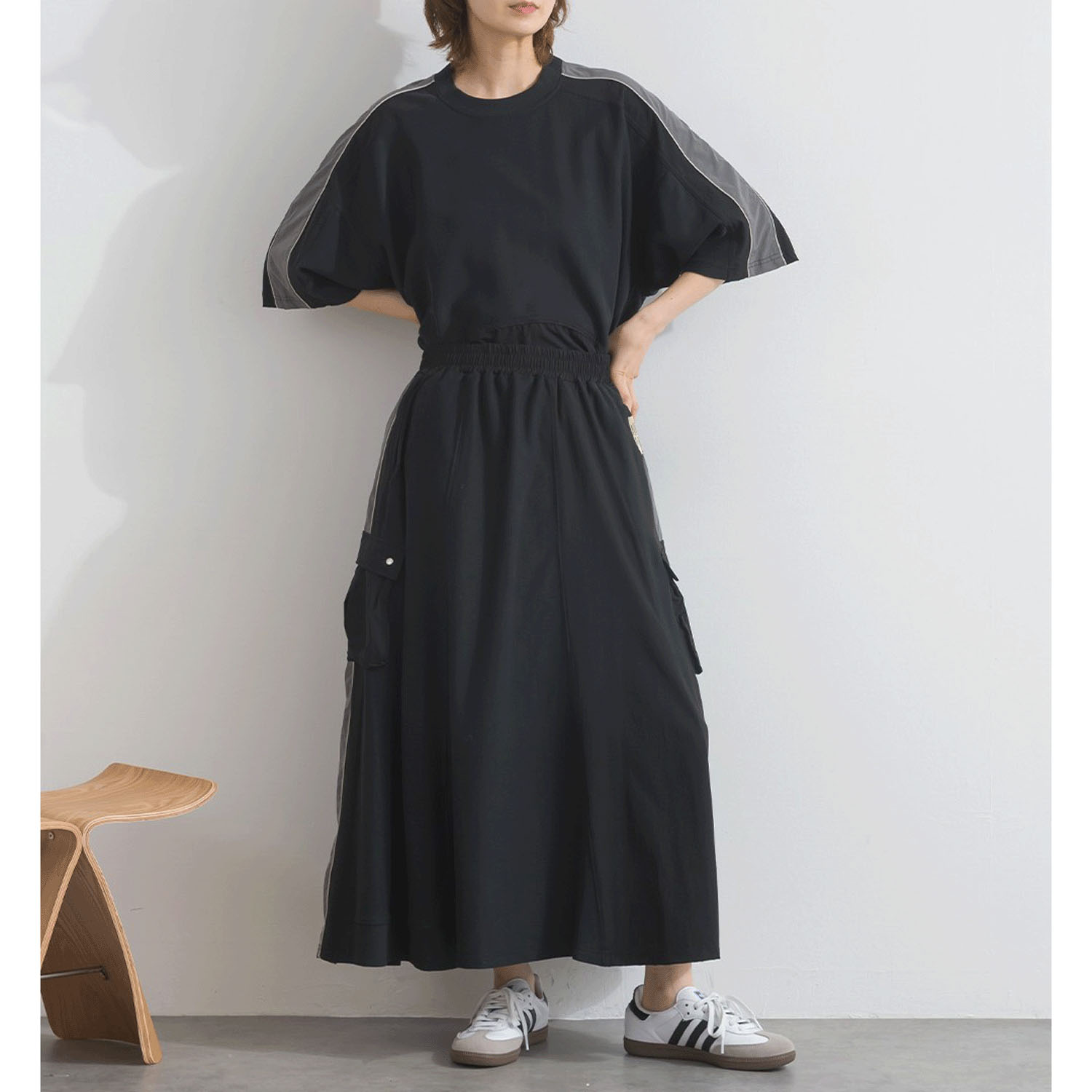 【ETONET限定】 iriey 配色ラインスカート - 画像12