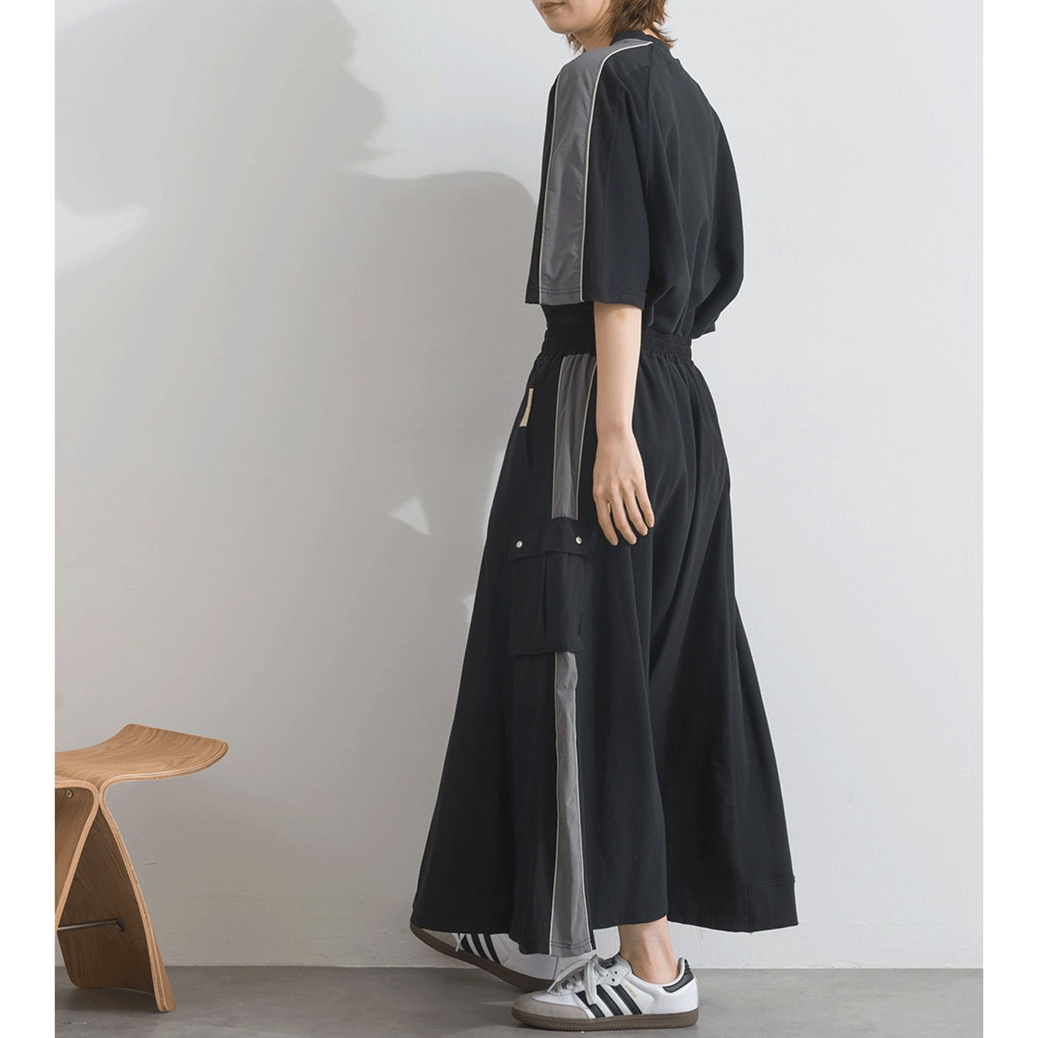 【ETONET限定】 iriey 配色ラインスカート - 画像13