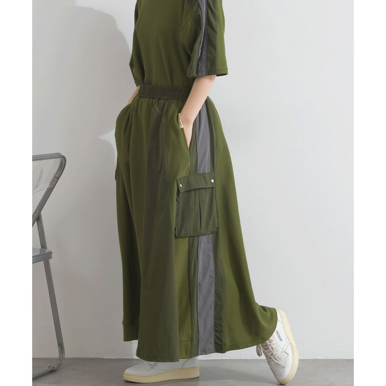 【ETONET限定】 iriey 配色ラインスカート - 画像18