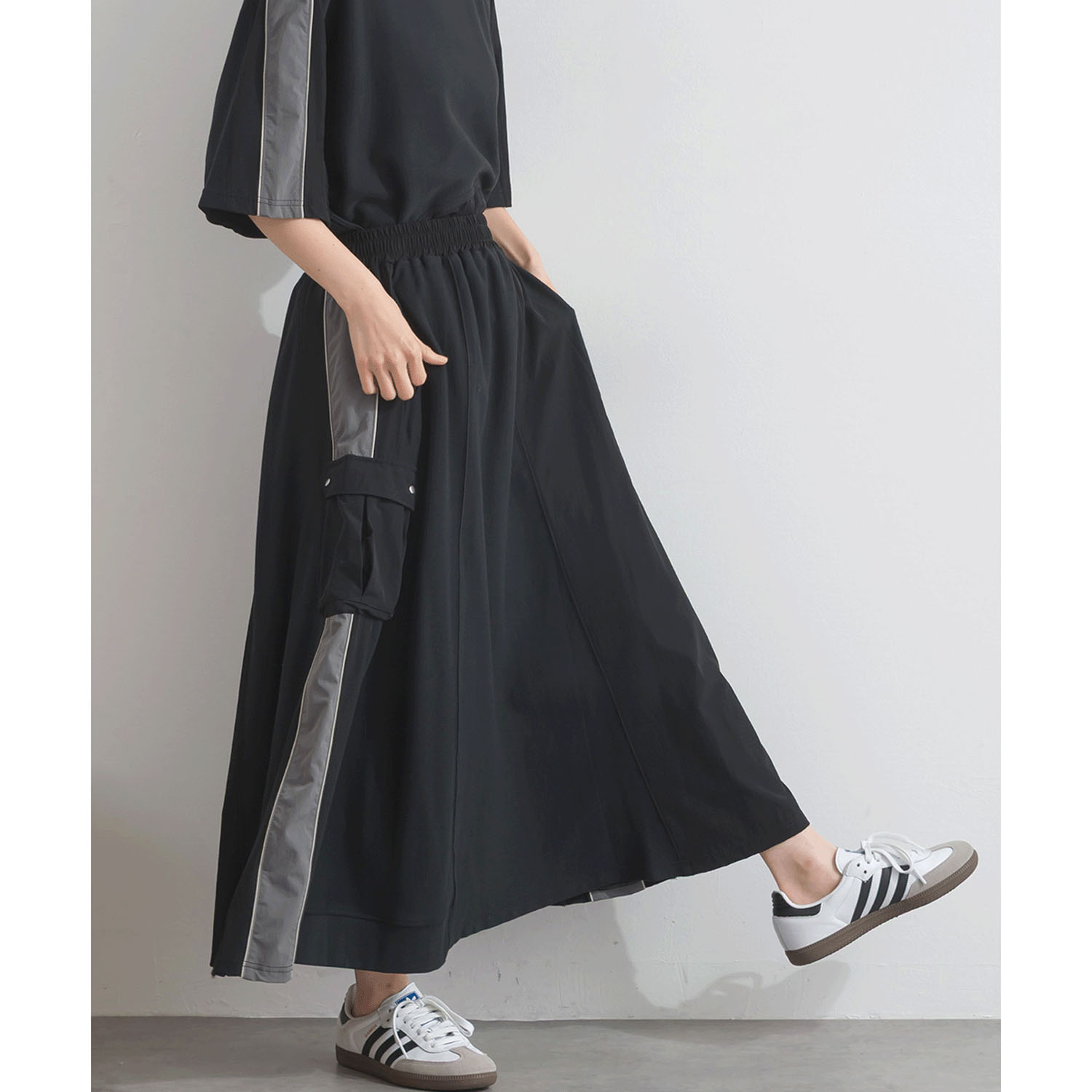 【ETONET限定】 iriey 配色ラインスカート - 画像8