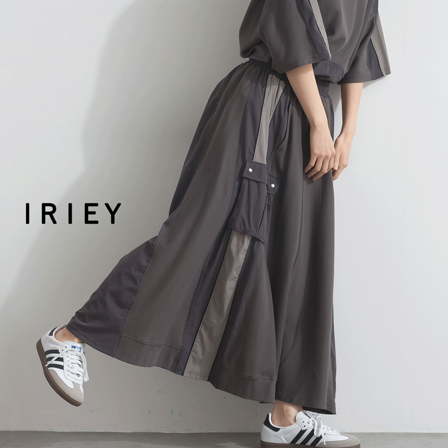 【ETONET限定】 iriey 配色ラインスカート
