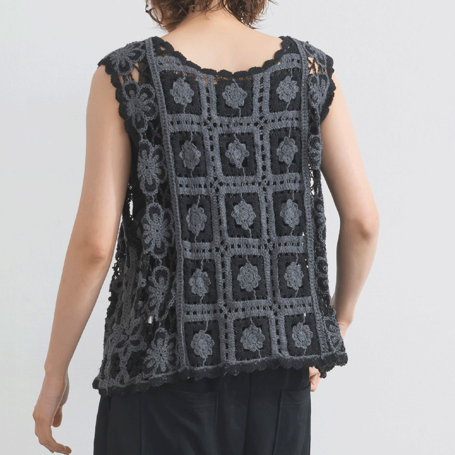 【ETONET限定】 iriey クロシェモチーフ2WAYベスト - 画像5