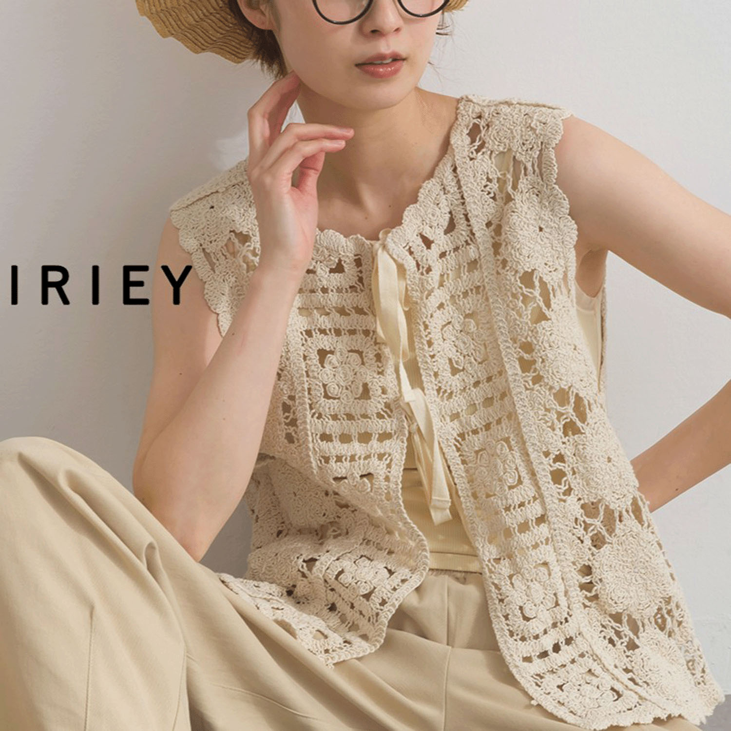 【ETONET限定】 iriey クロシェモチーフ2WAYベスト - 画像8