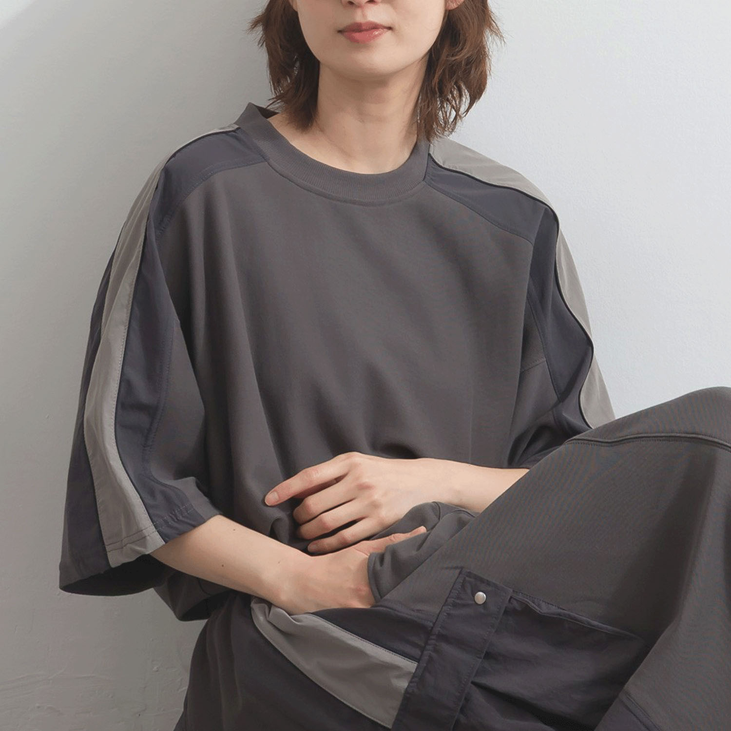 【ETONET限定】 iriey 配色ラインプルオーバー