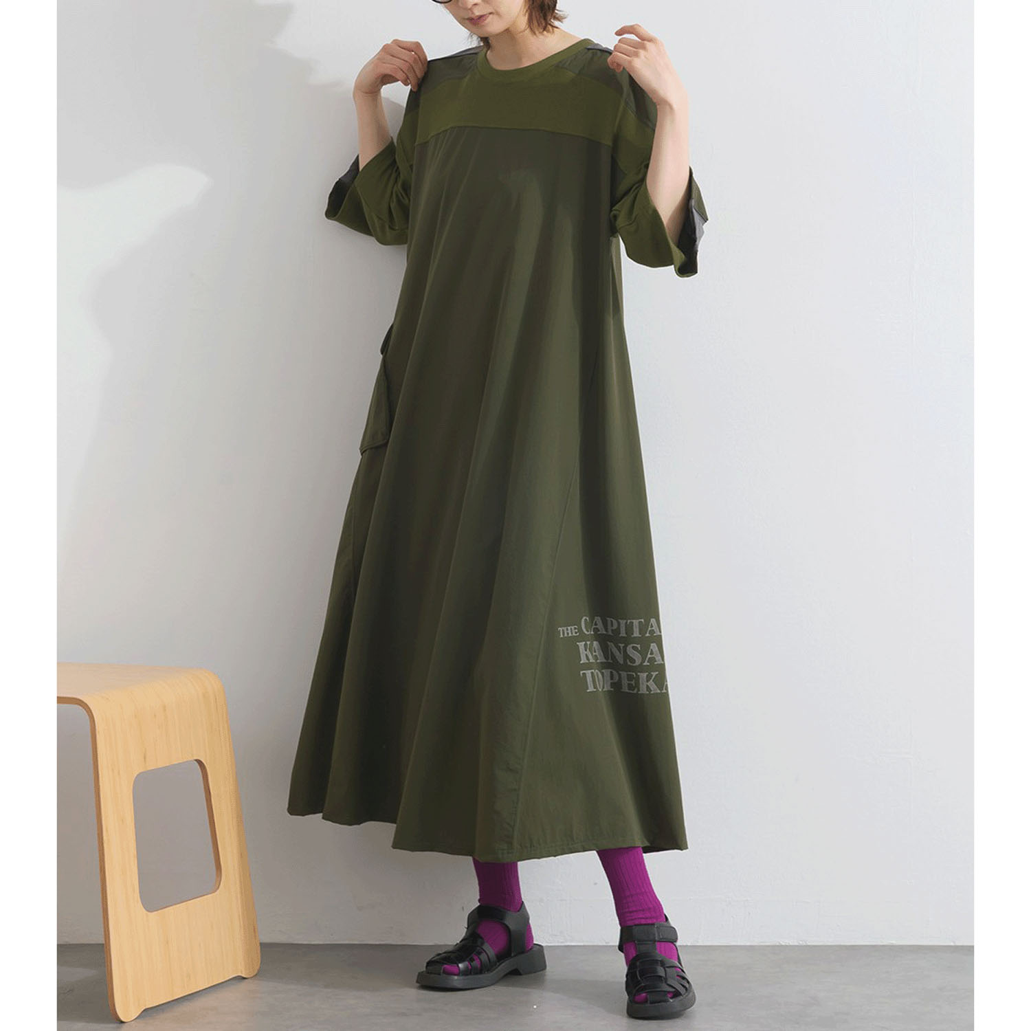 【ETONET限定】 iriey 配色ラインワンピース - 画像15