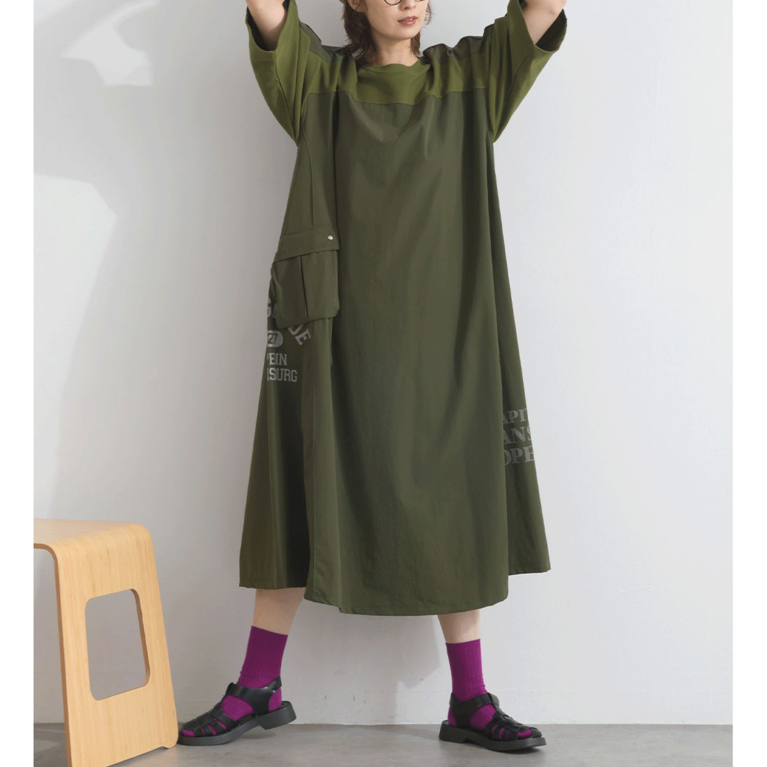 【ETONET限定】 iriey 配色ラインワンピース - 画像16