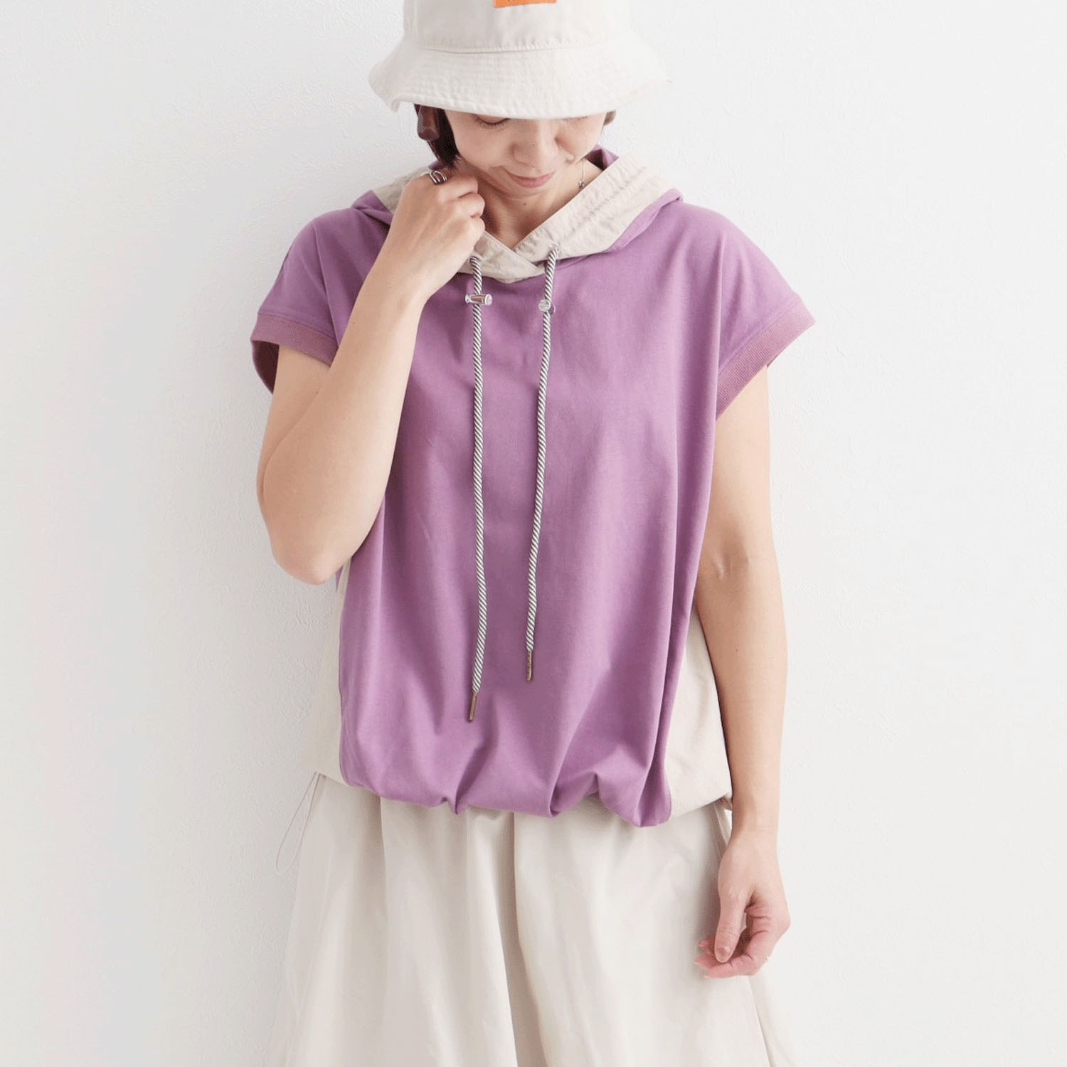 le colis ナイロン切替パーカー - 画像9