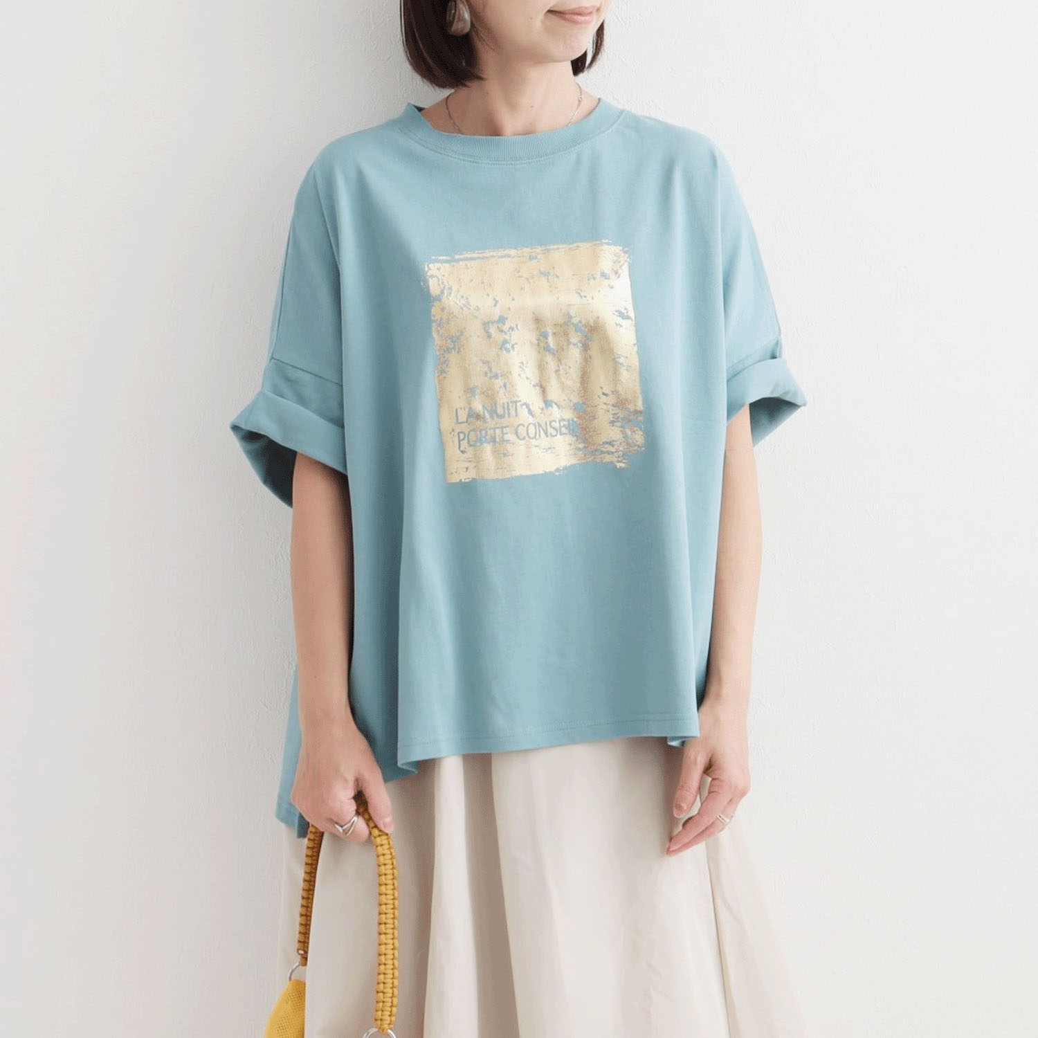 le colis ドライタッチワイドロゴTEE 接触冷感 - 画像1