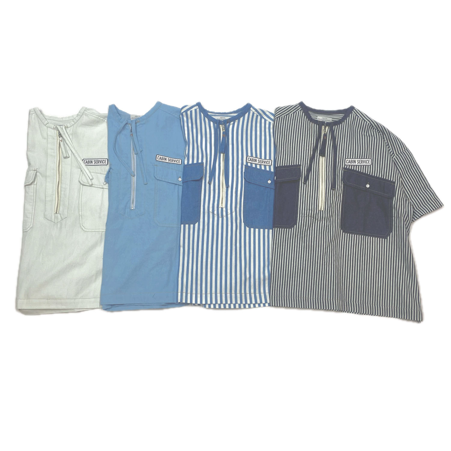 GENTIL ハーフジップデニムシャツ - 画像2