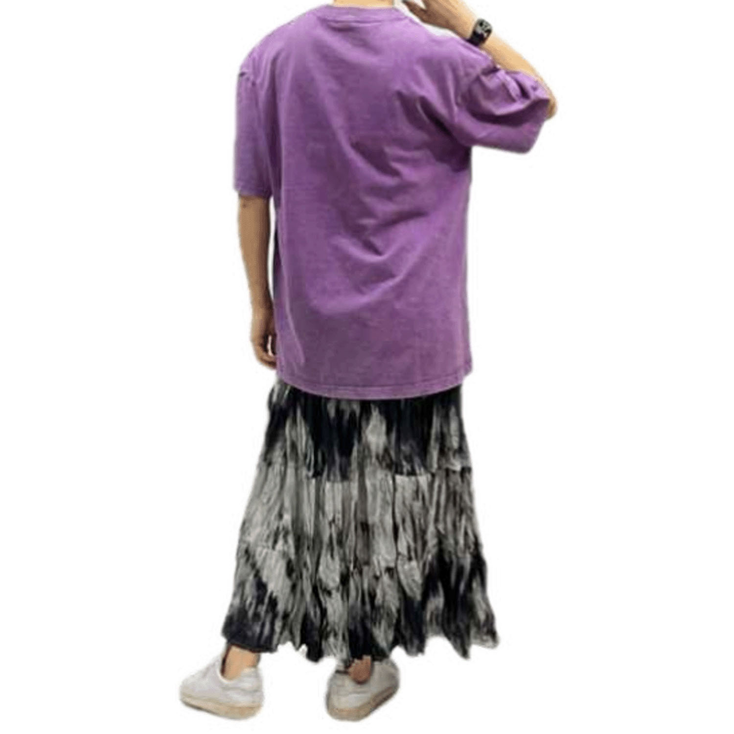 GENTIL タイダイプリント クリンクル加工スカート - 画像8