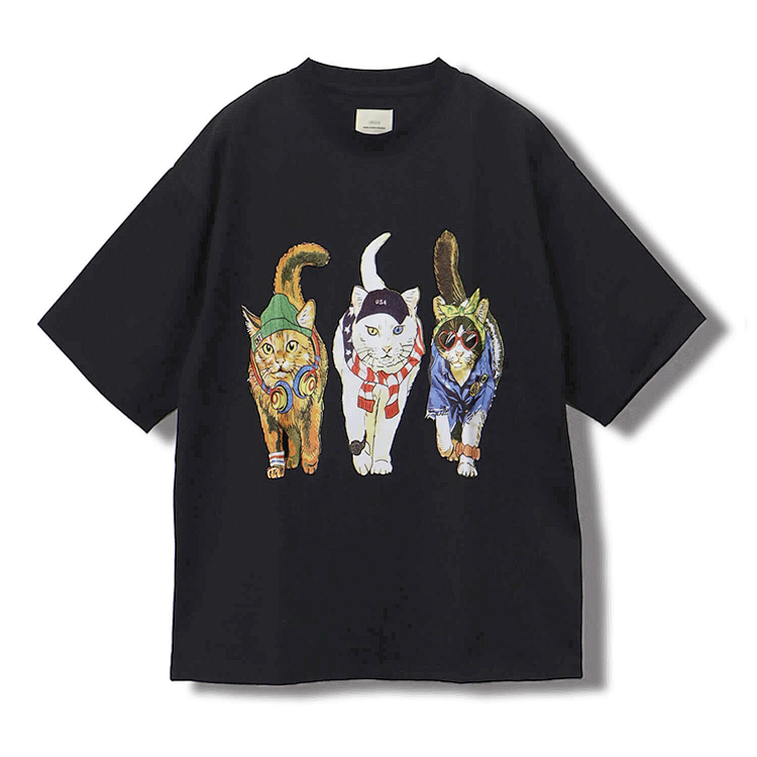 【LLサイズ、新色追加】【Insta Live】CORISCO Animal Village 前後プリントネコTシャツ - 画像29