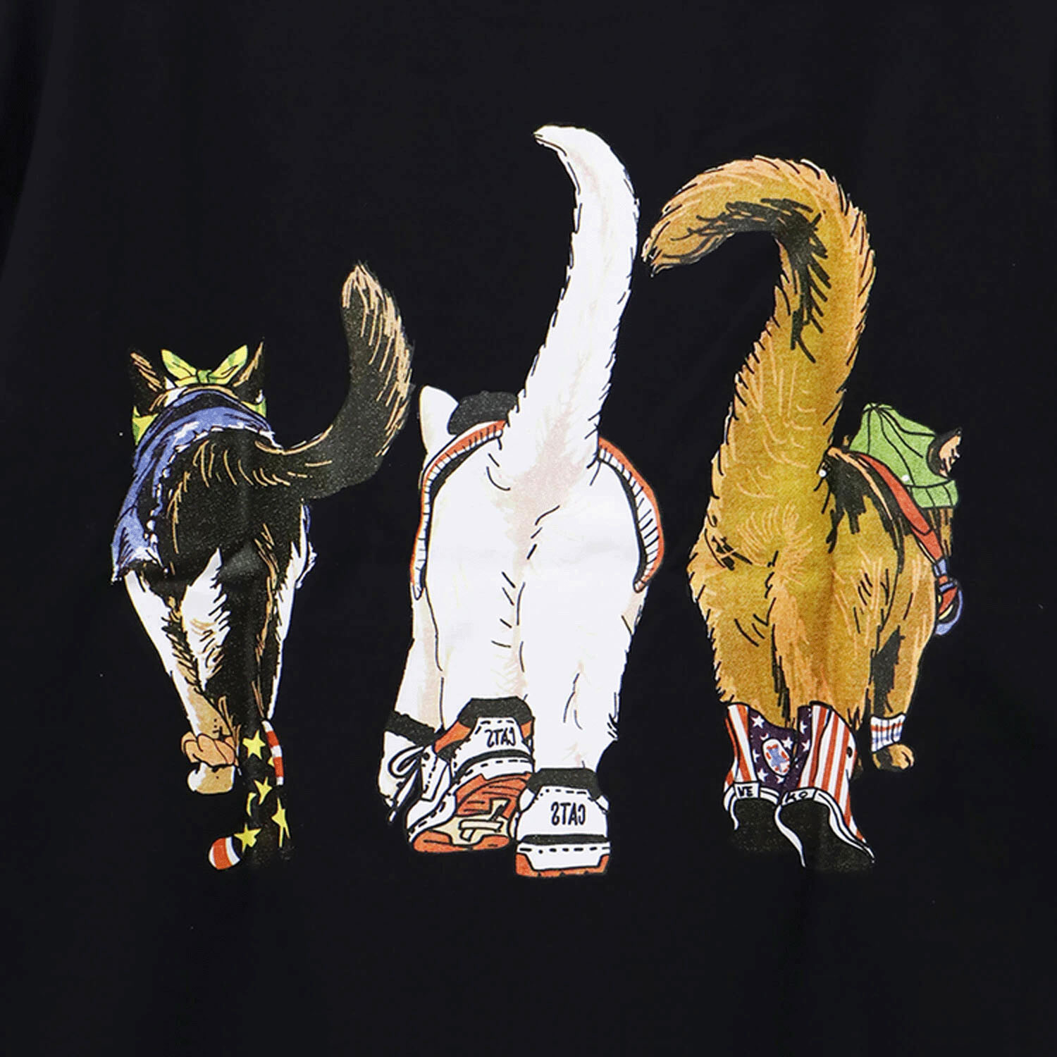 【LLサイズ、新色追加】【Insta Live】CORISCO Animal Village 前後プリントネコTシャツ - 画像32
