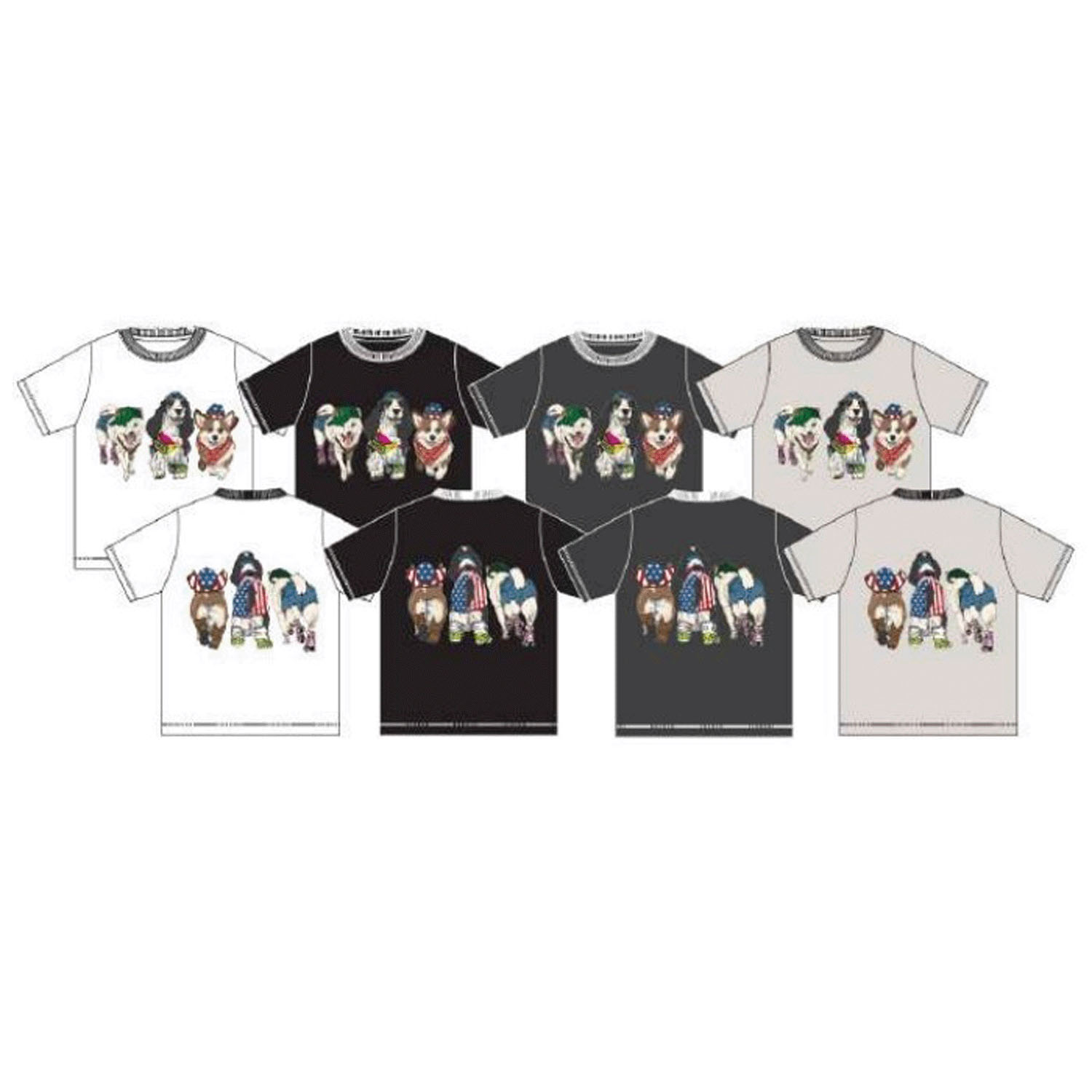 【Insta Live】CORISCO Animal Village 前後プリントイヌTシャツ - 画像2