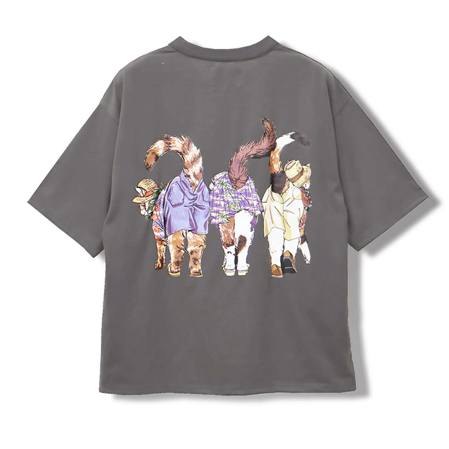 【Insta Live】【ETONET限定】CORISCO Animal Village 前後プリントネコTシャツ リゾート - 画像5