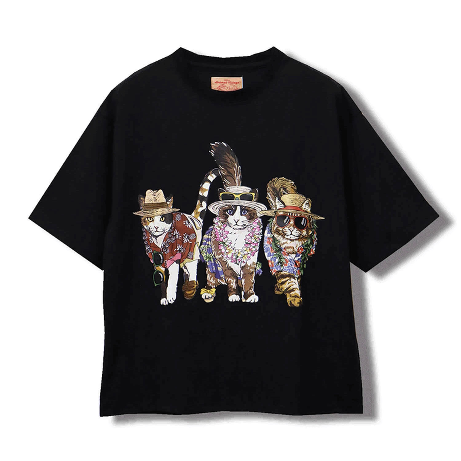 【Insta Live】【ETONET限定】CORISCO Animal Village 前後プリントネコTシャツ リゾート - 画像9