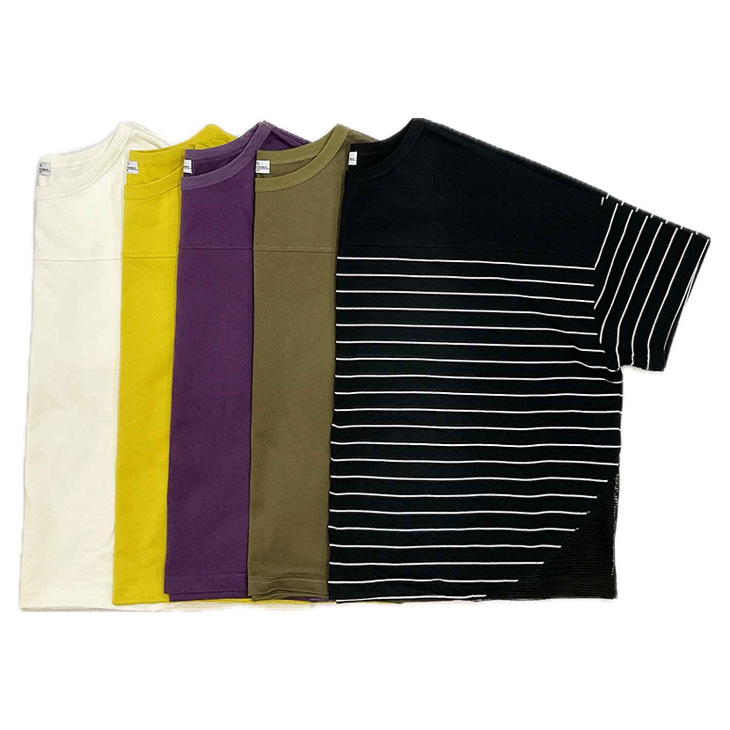 GENTIL スリットメッシュ肩切替ワイドTee - 画像2