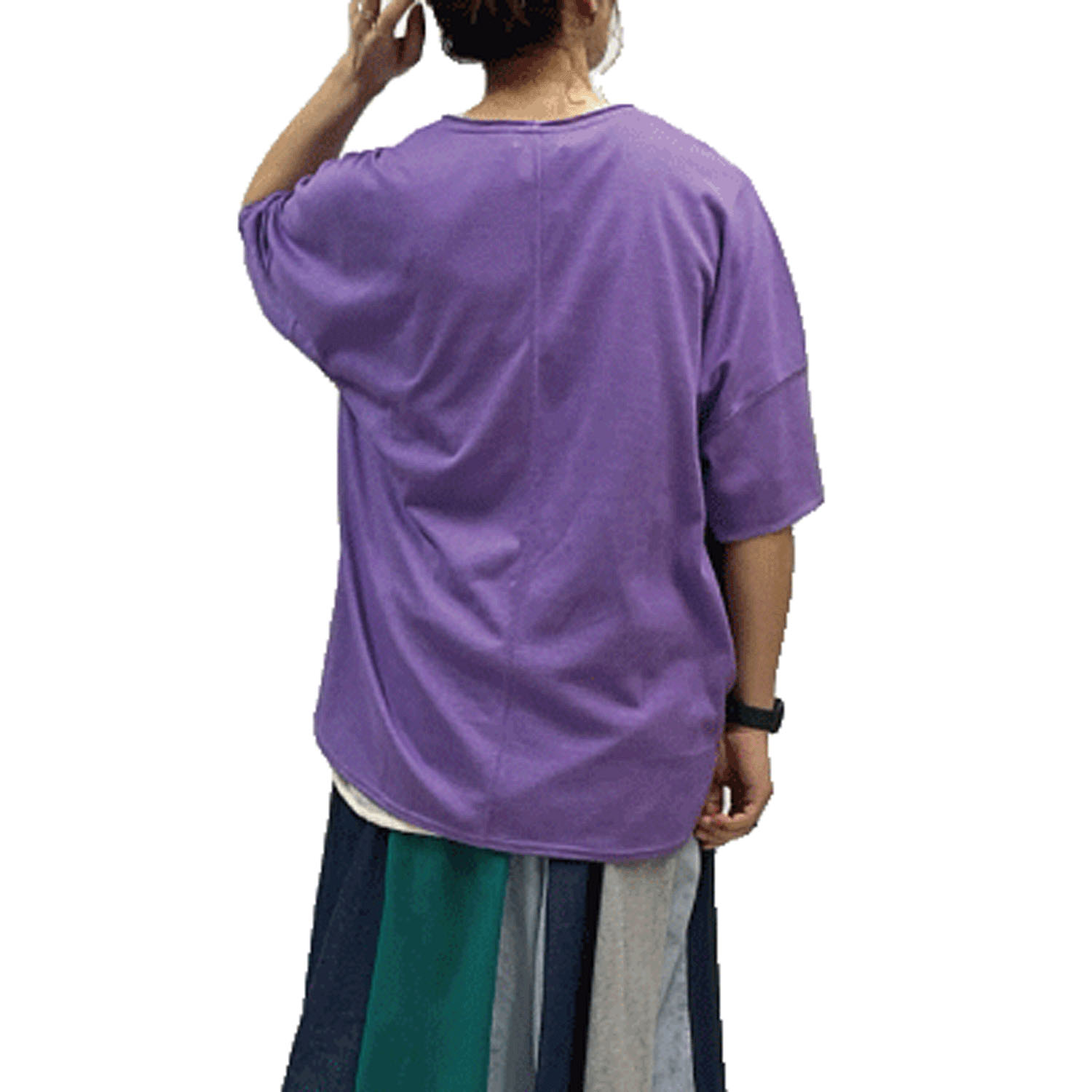 GENTIL 麻タッチ天竺ロールネックプリントTee - 画像14