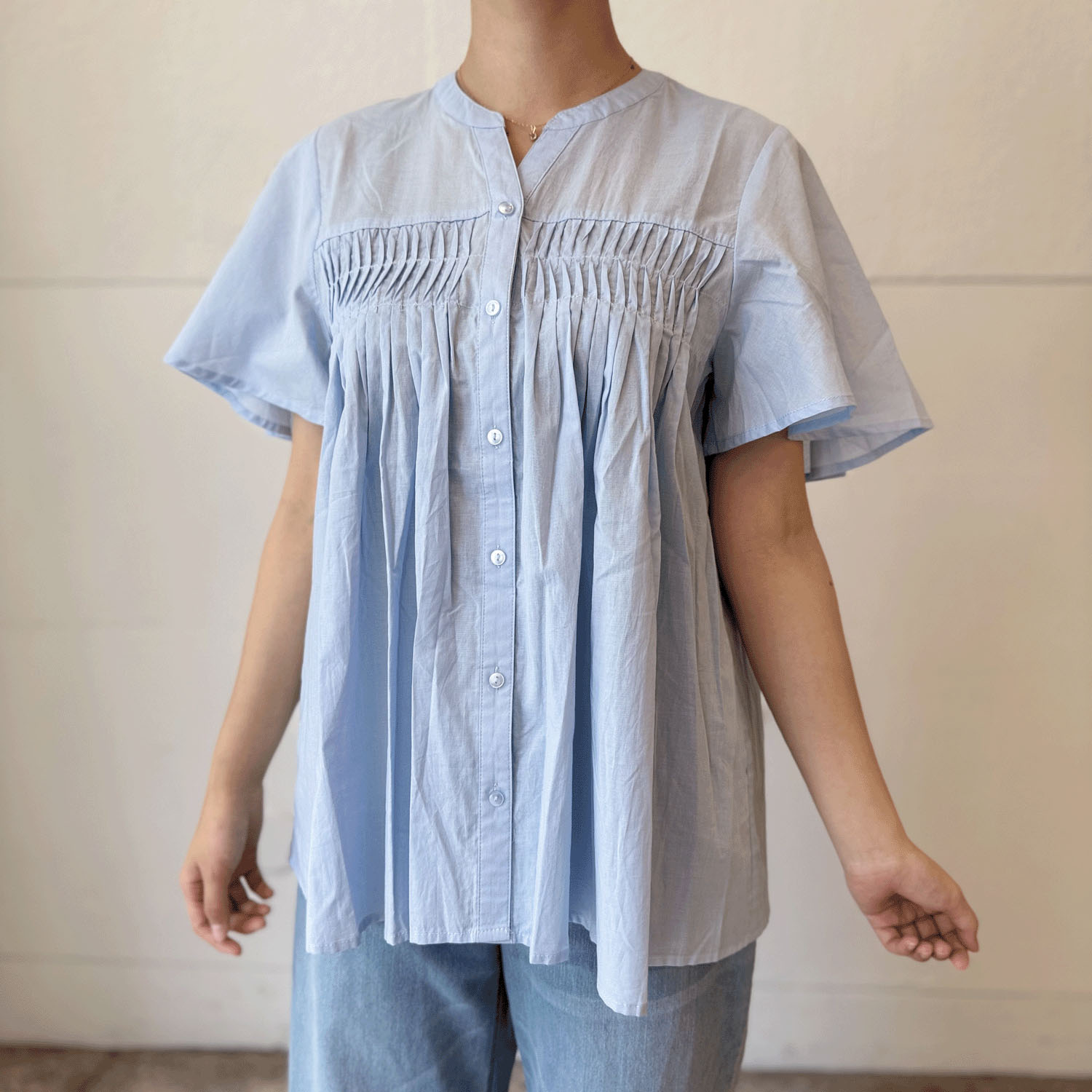 flip flow ピンタックフレンチ袖ブラウス - 画像4