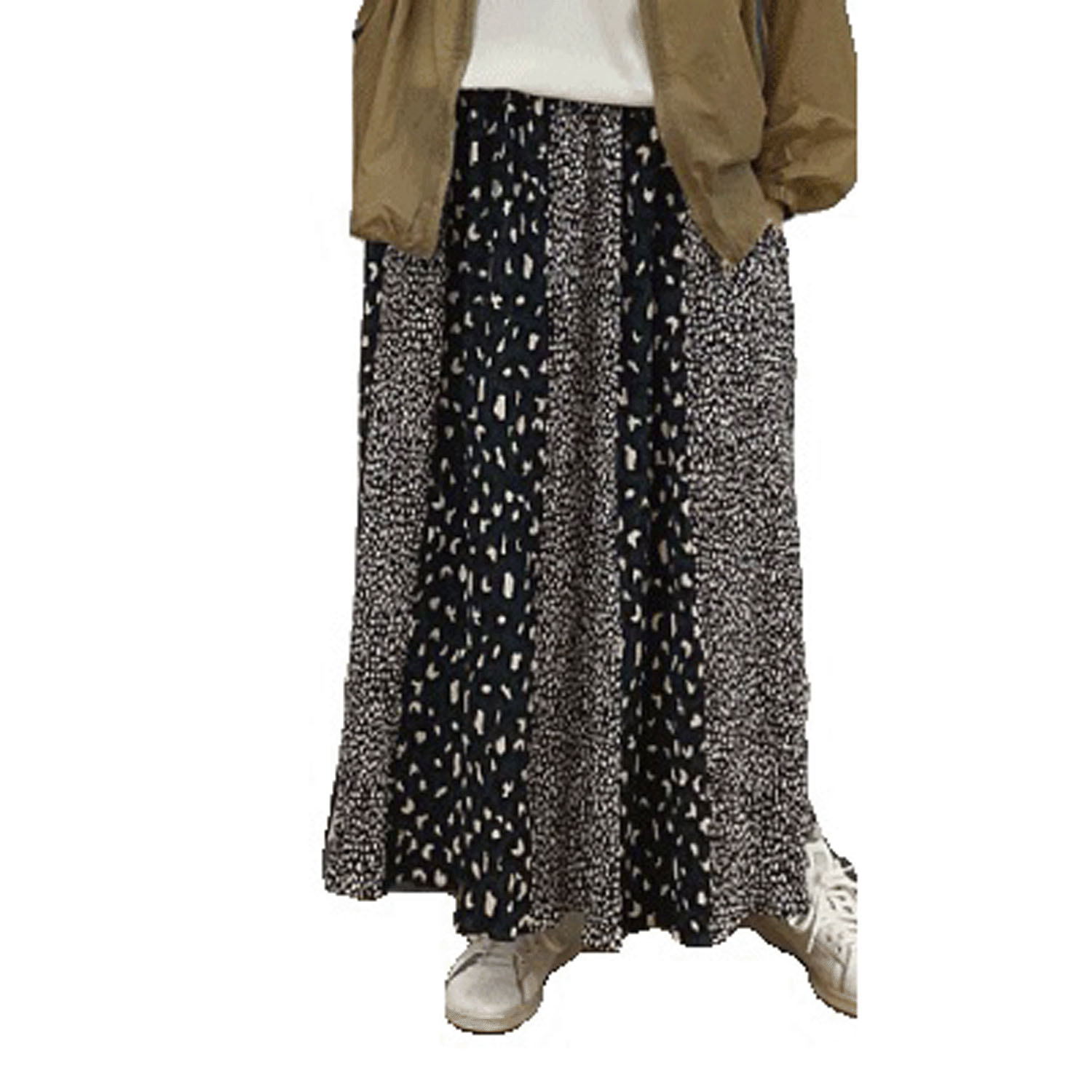 【Insta Live】GENTIL レオパード柄切替スカート - 画像13