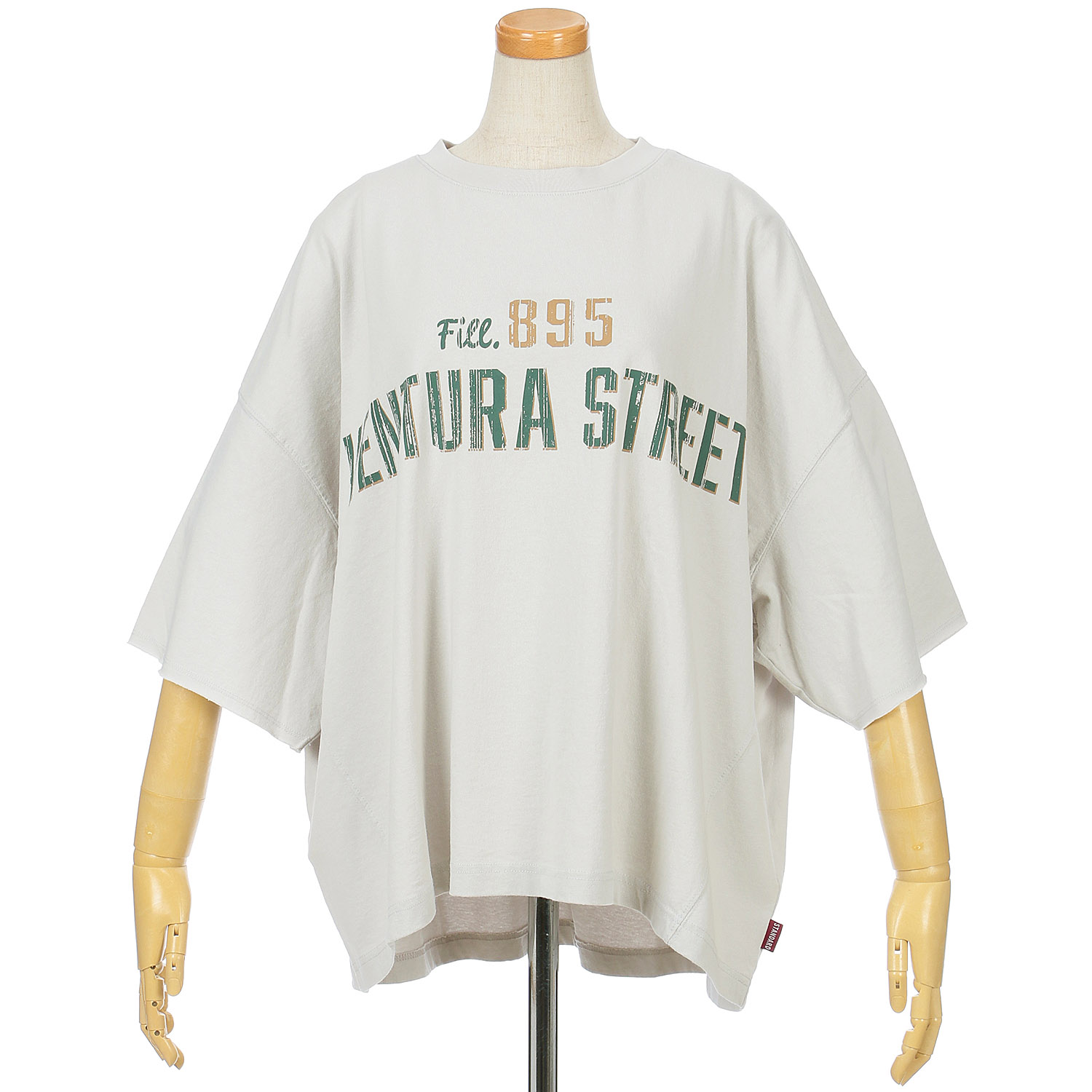 GENTIL ロゴプリントワイドシルエット6分袖プルオーバー - 画像4