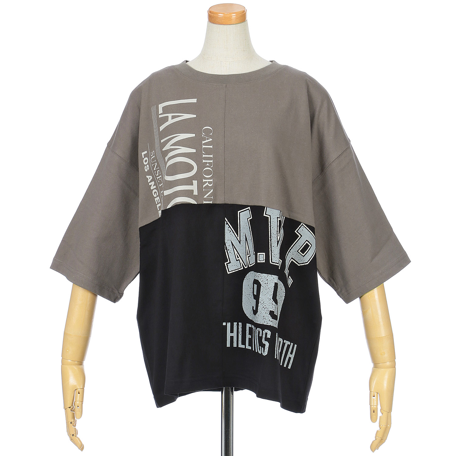 GENTIL リメイク風配色プリントTee - 画像2