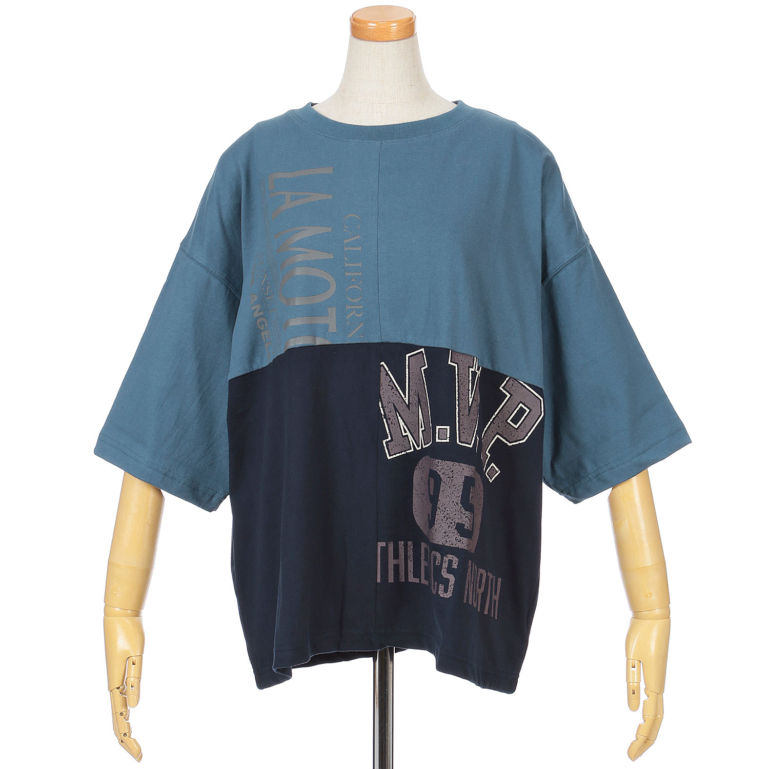 GENTIL リメイク風配色プリントTee - 画像3