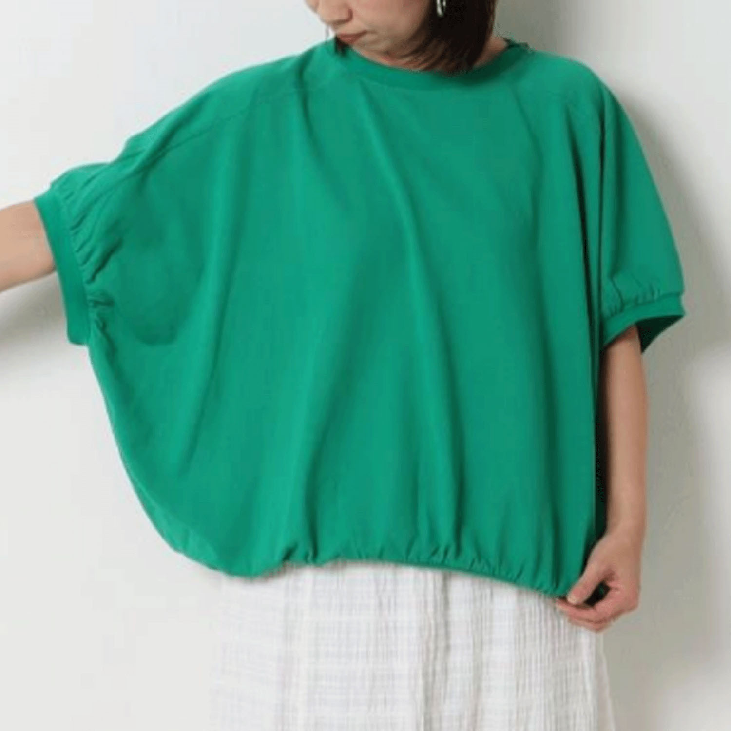 【Insta Live】le colis スラブ天竺ドルマンギャザープルオーバー