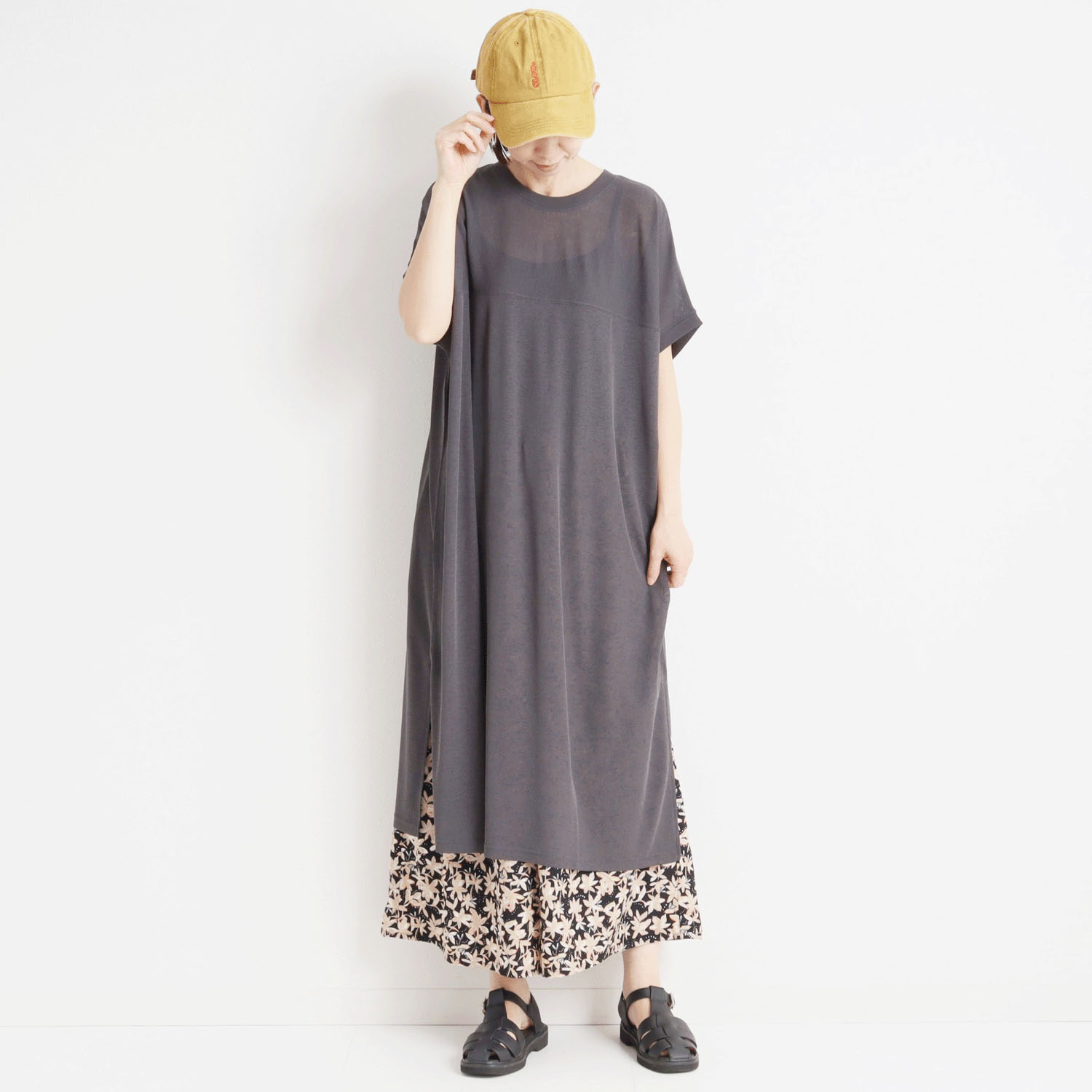 【Insta Live】le colis シアー梨地切替ワンピース - 画像1