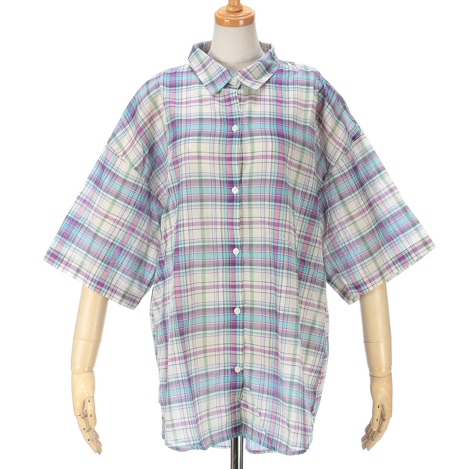 le colis リネンブレンドワイドシャツ5分袖 - 画像5