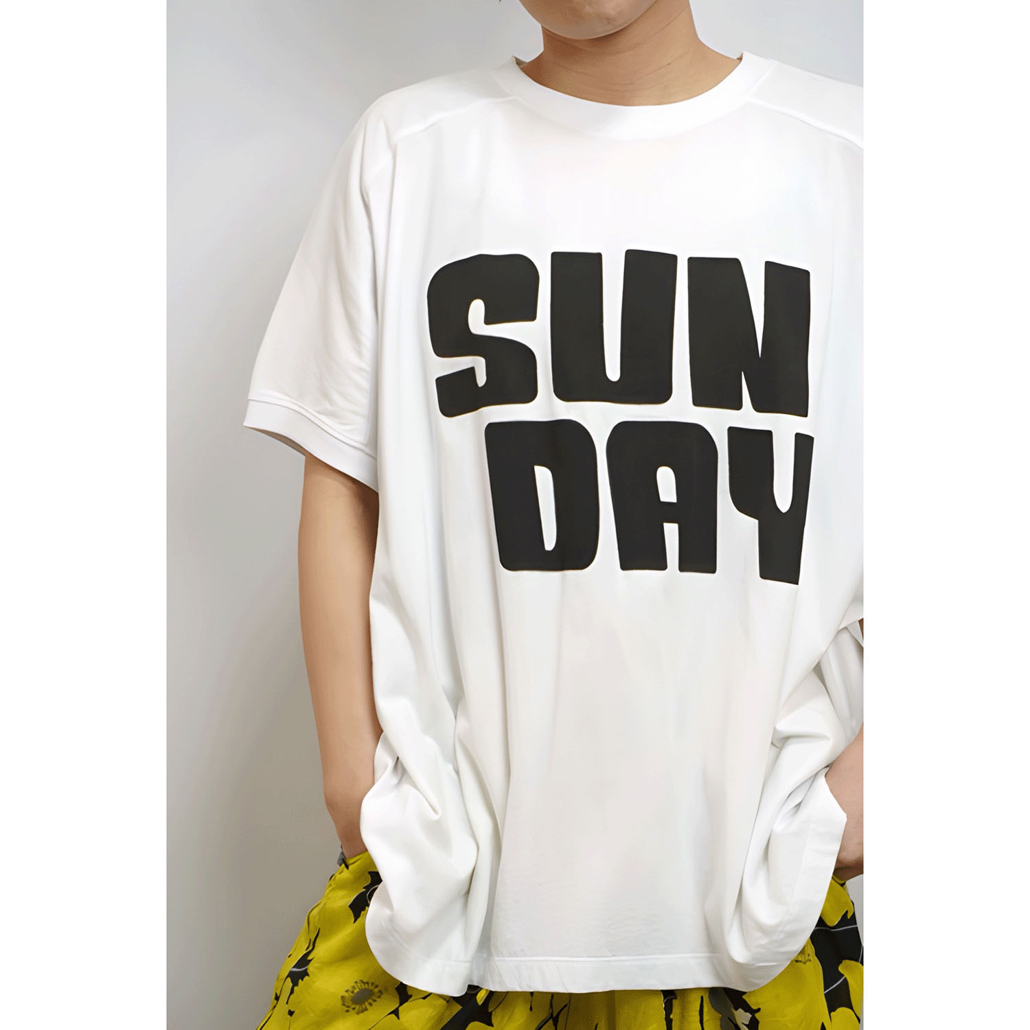 fu－dueka：：変形ワイドロゴプリントTee - 画像4