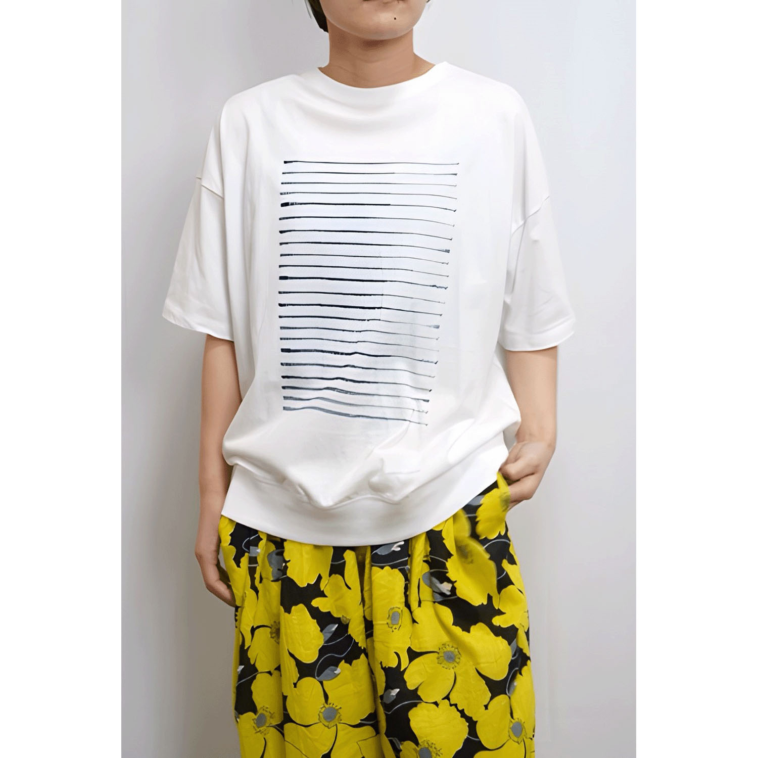 fu－dueka：：リブボーダープリントTee - 画像1