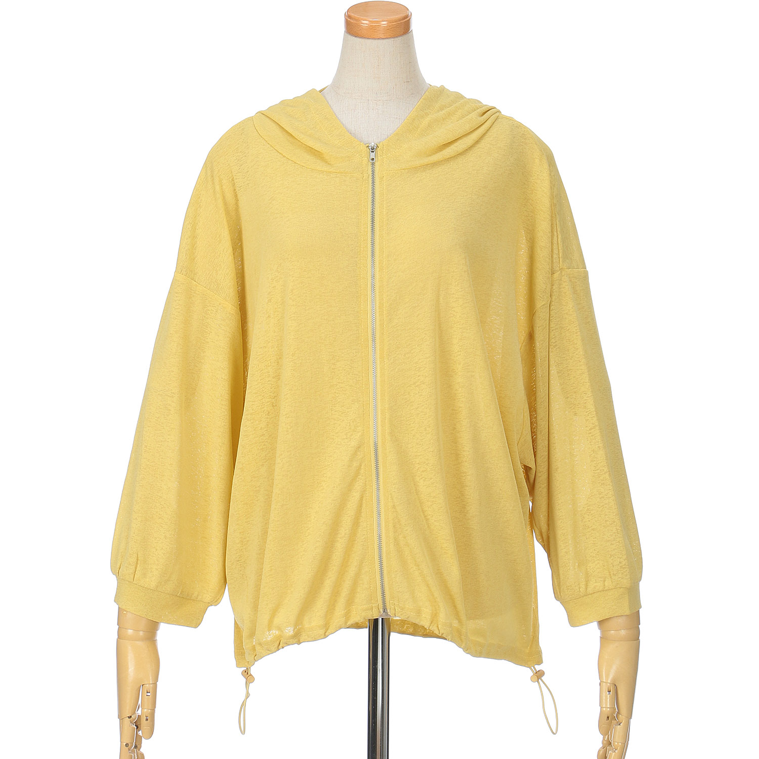 le colis ドルマンギャザーZIPパーカー - 画像4